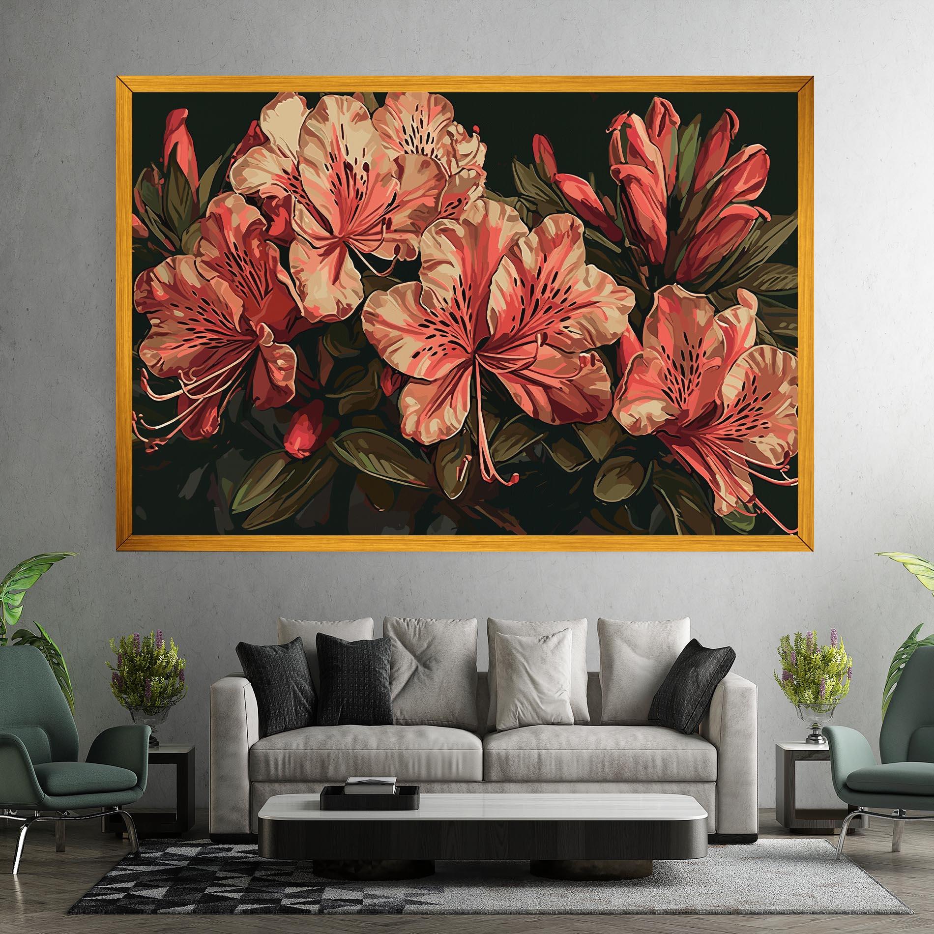 Obraz na Płótnie Cream Exotic Art mockup 7