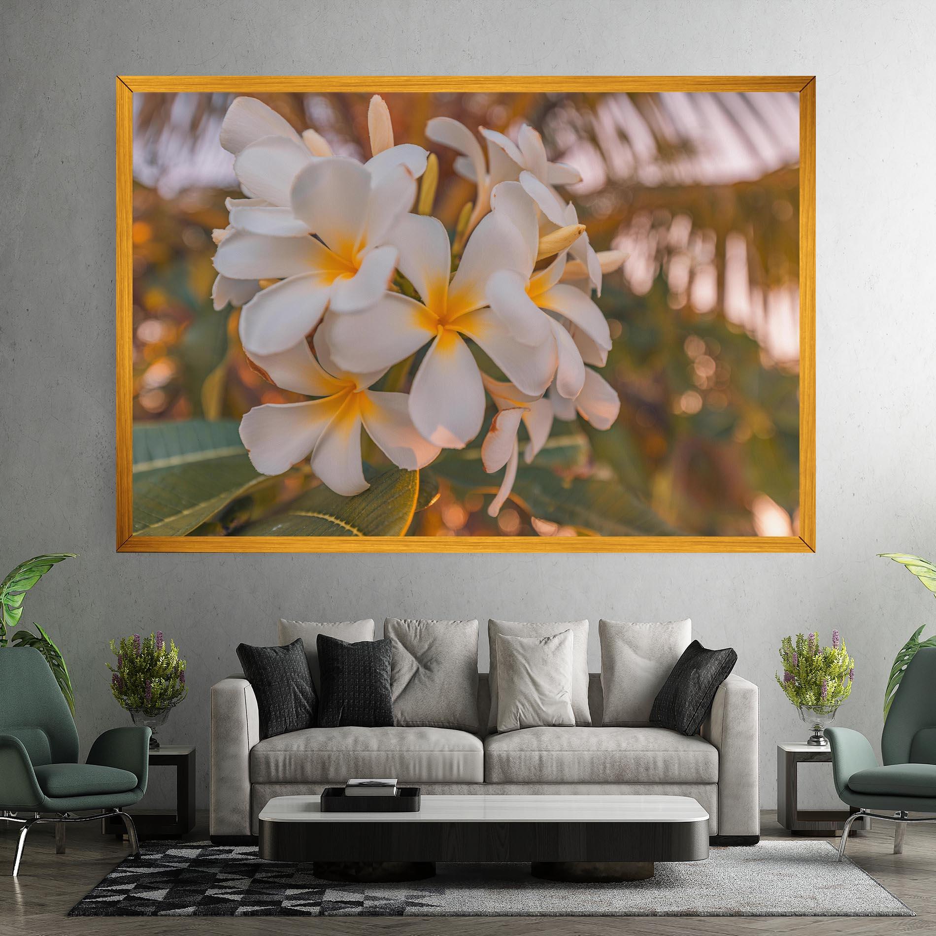 Obraz na Płótnie White Plumeria mockup 7