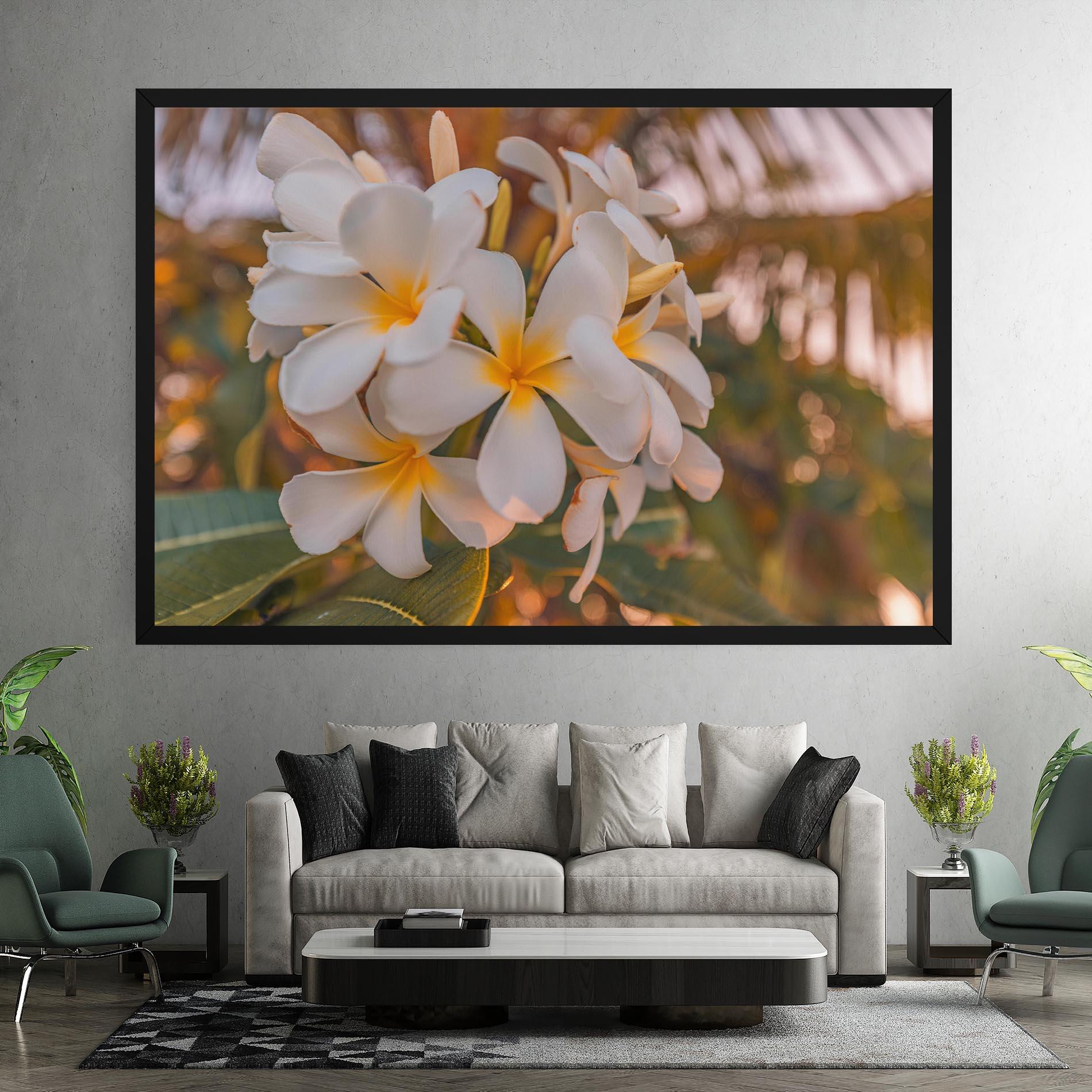 Obraz na Płótnie White Plumeria mockup 7