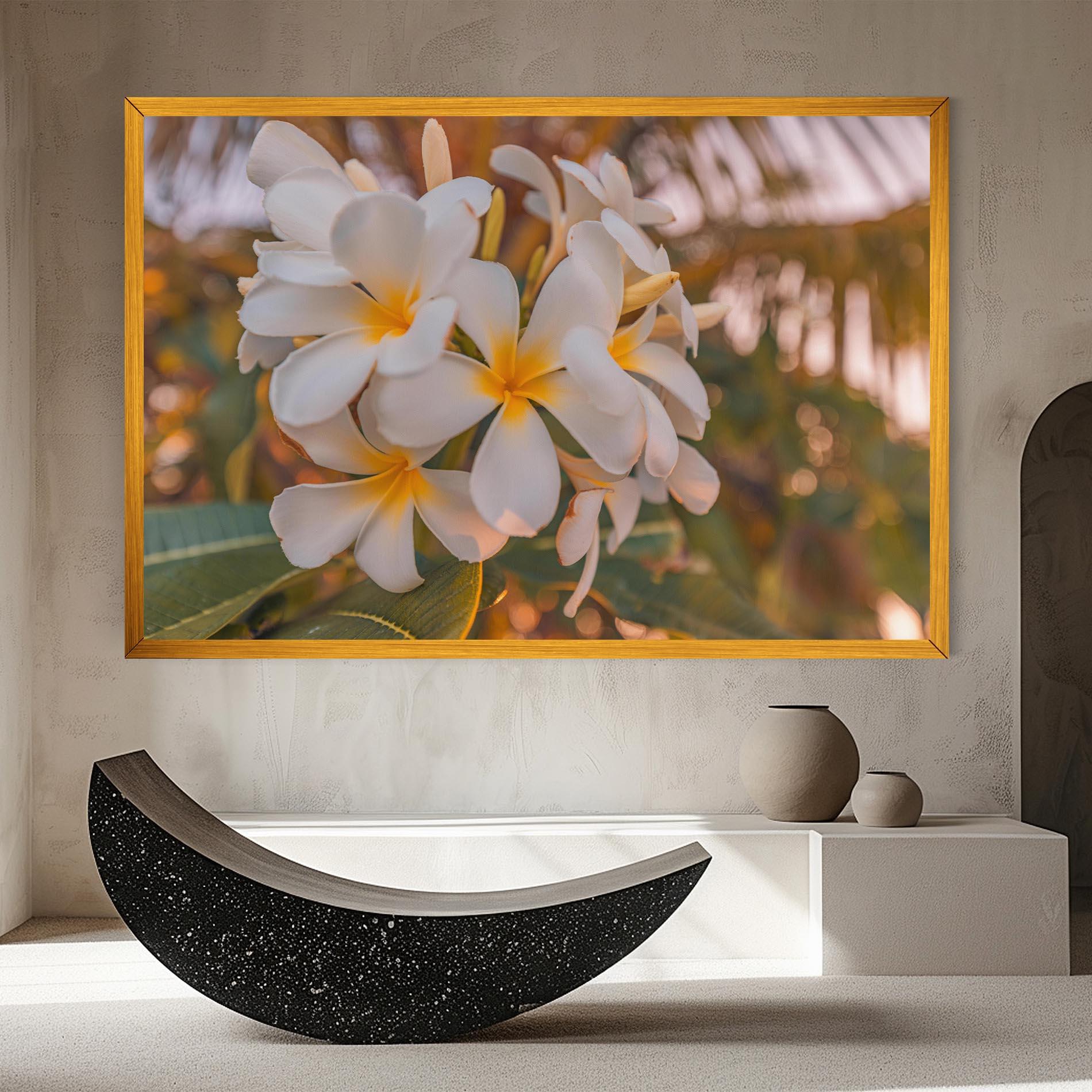 Obraz na Płótnie White Plumeria mockup 8