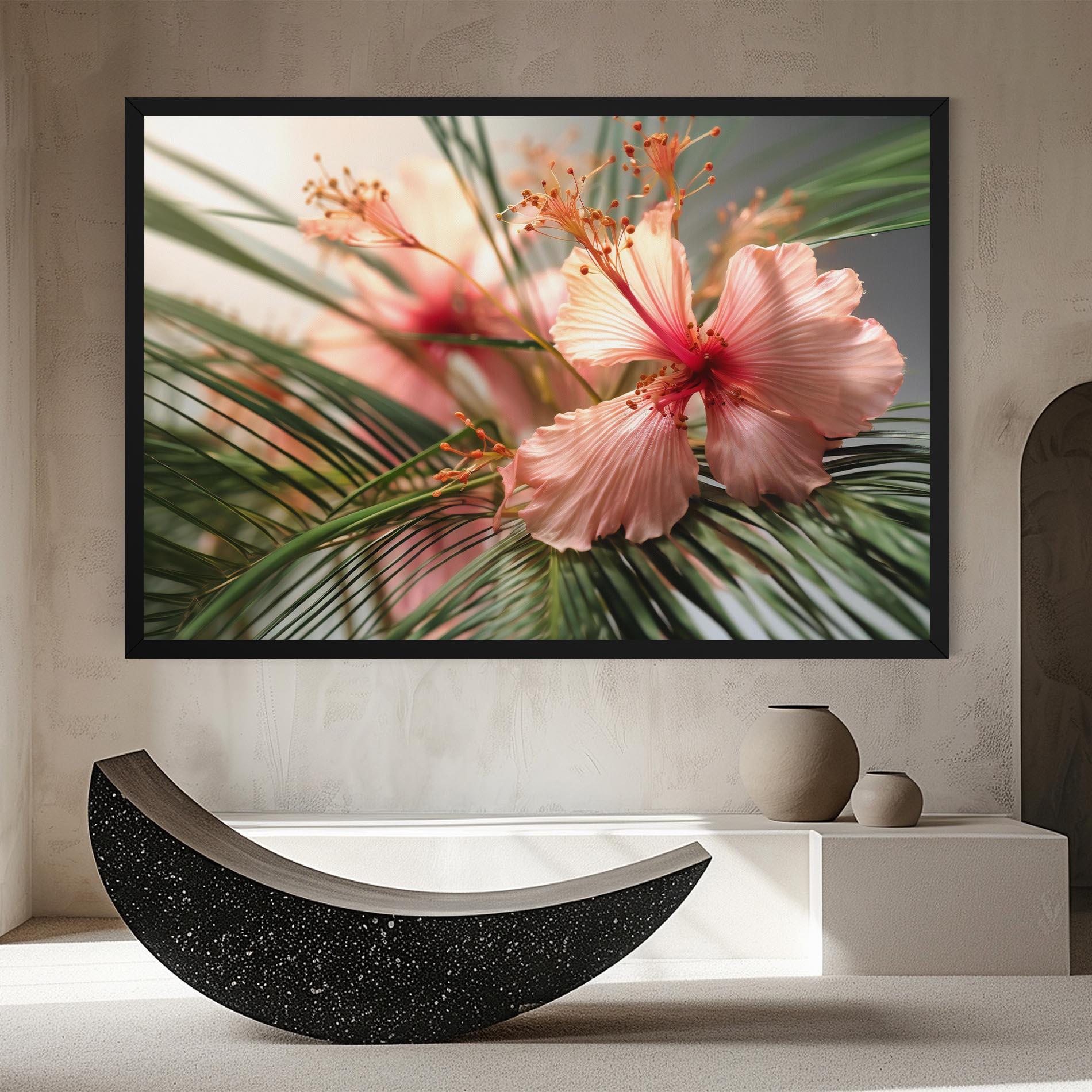 Obraz na Płótnie Sunset Exotic Flower mockup 8