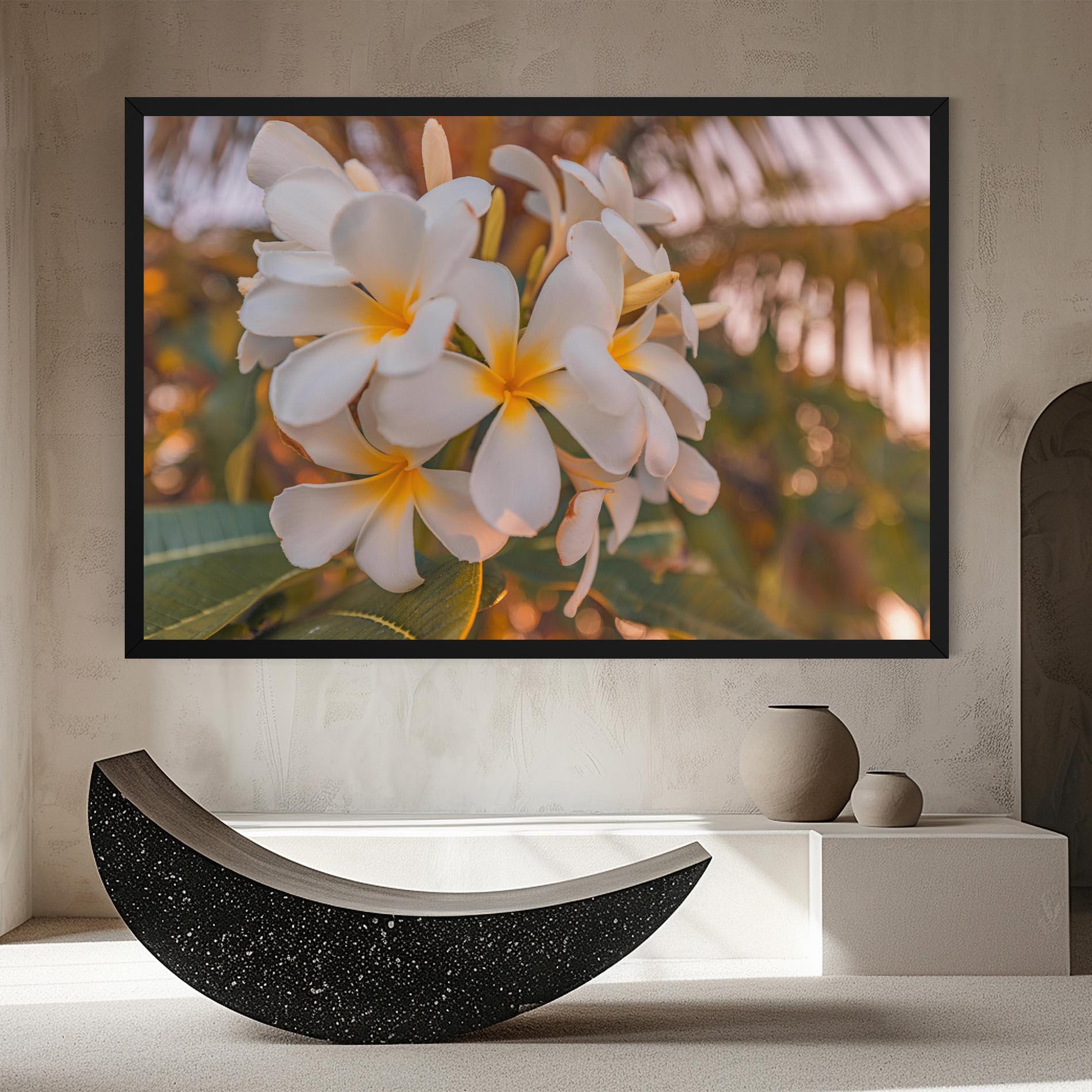 Obraz na Płótnie White Plumeria mockup 8