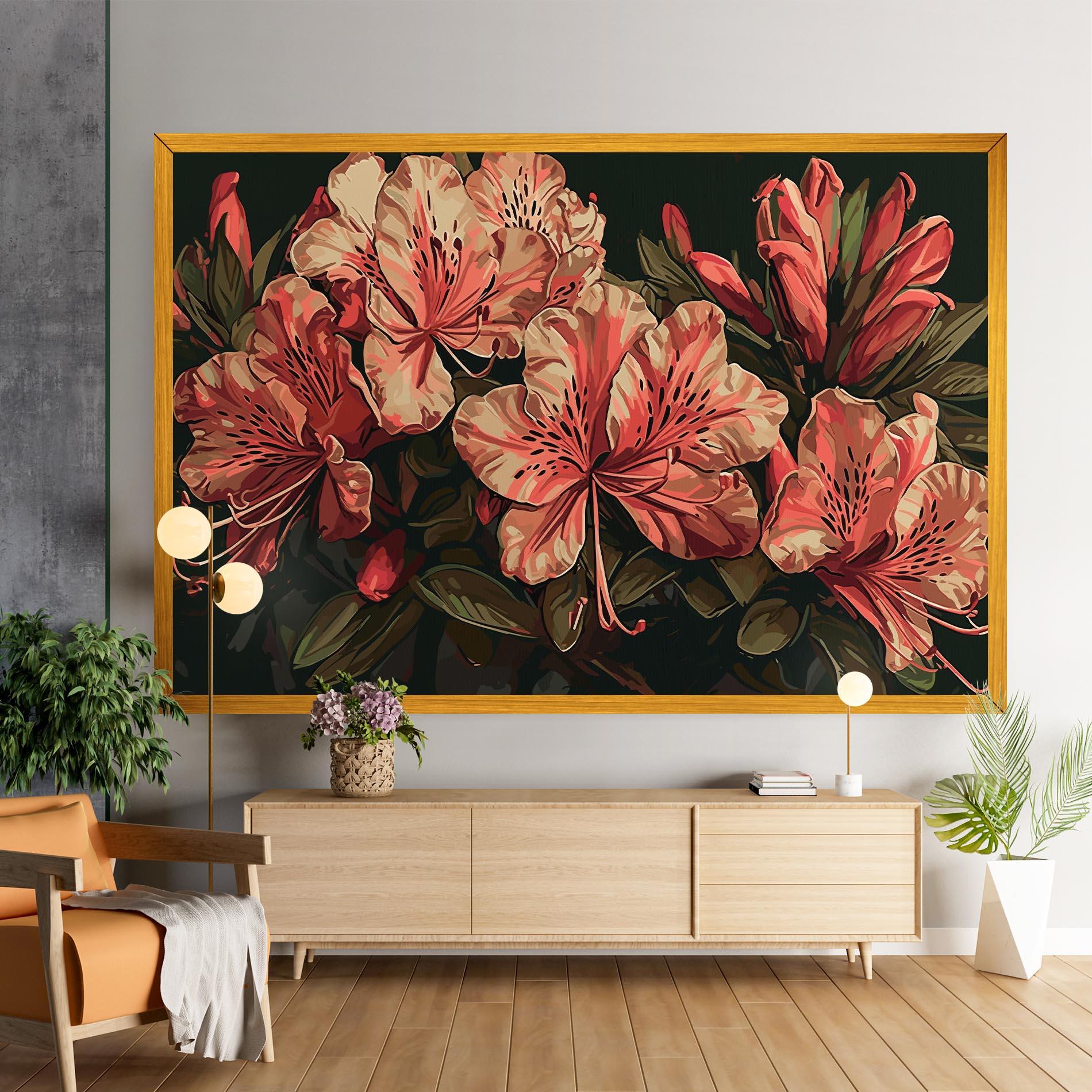Obraz na Płótnie Cream Exotic Art mockup 9