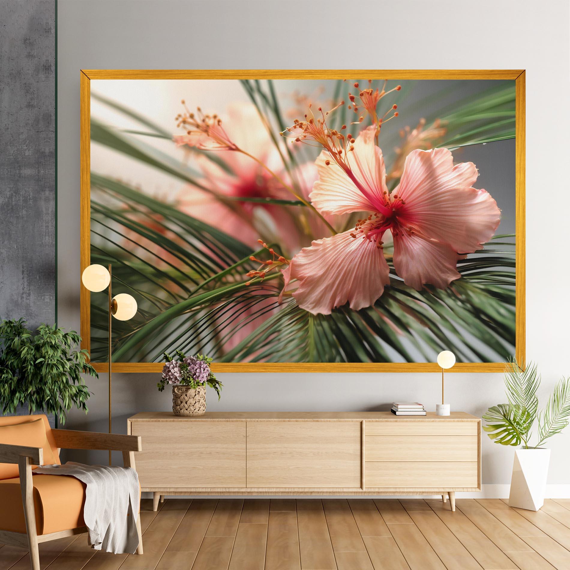 Obraz na Płótnie Sunset Exotic Flower mockup 9