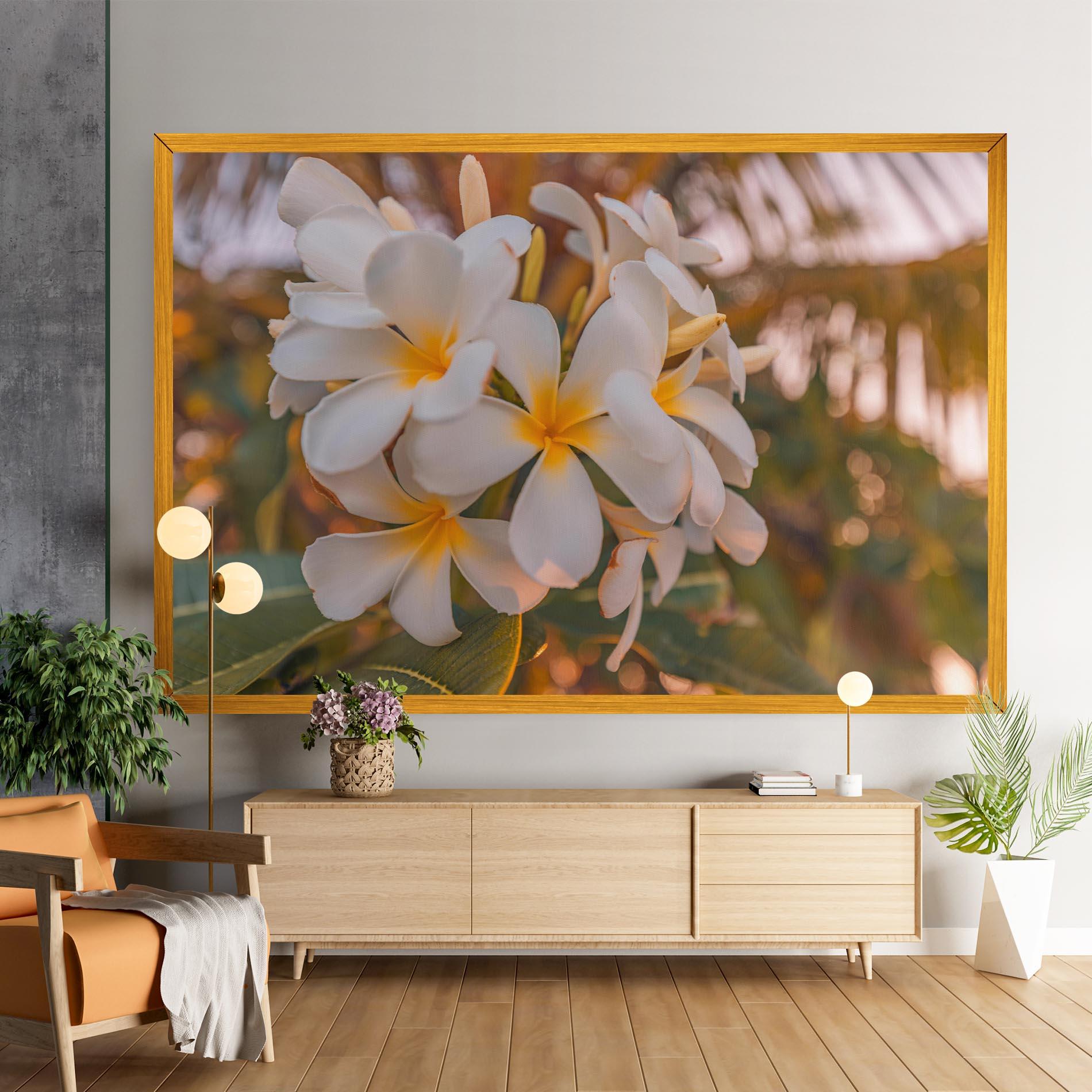 Obraz na Płótnie White Plumeria mockup 9