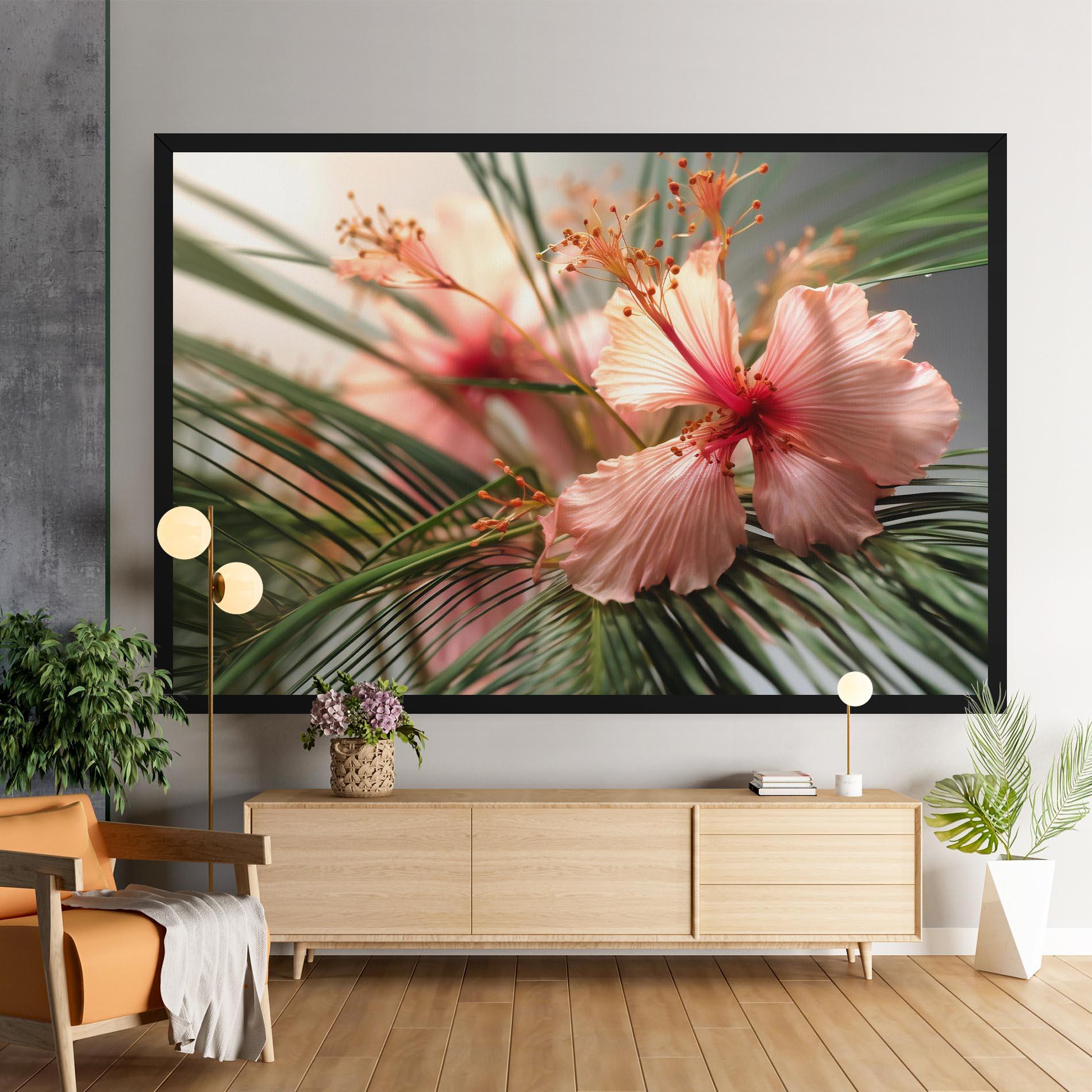 Obraz na Płótnie Sunset Exotic Flower mockup 9