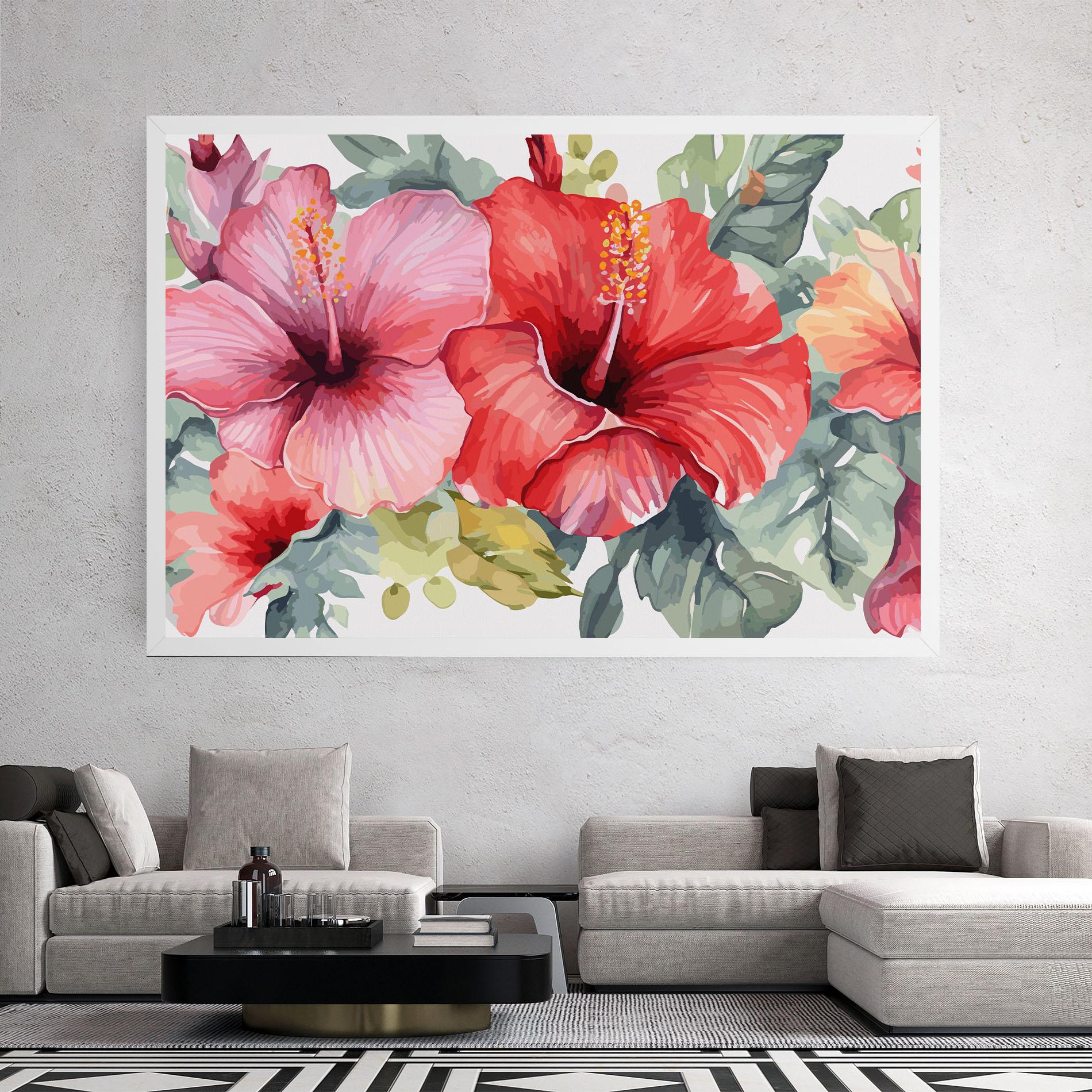 Obraz na Płótnie Pink Red Exotic mockup 2