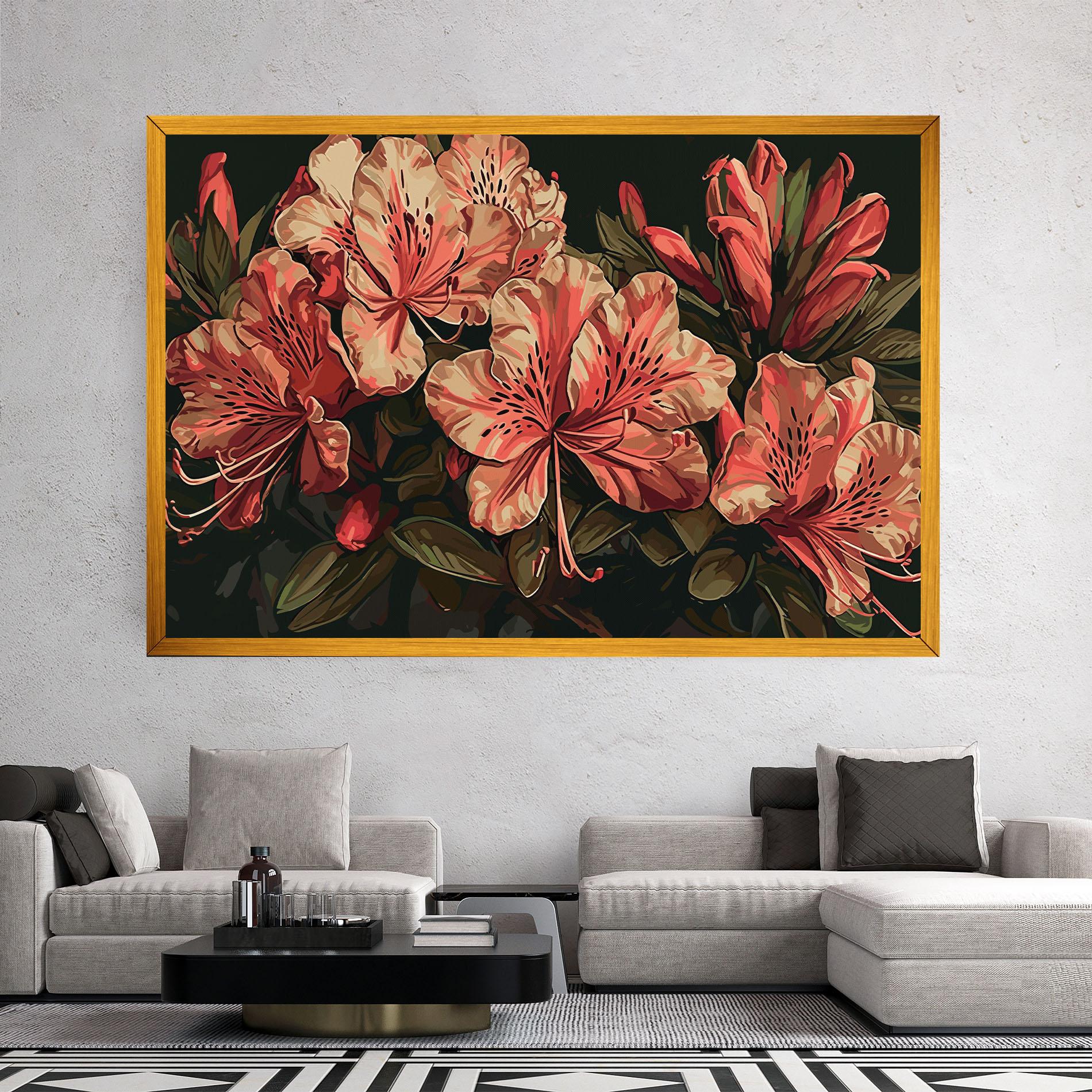 Obraz na Płótnie Cream Exotic Art mockup 2