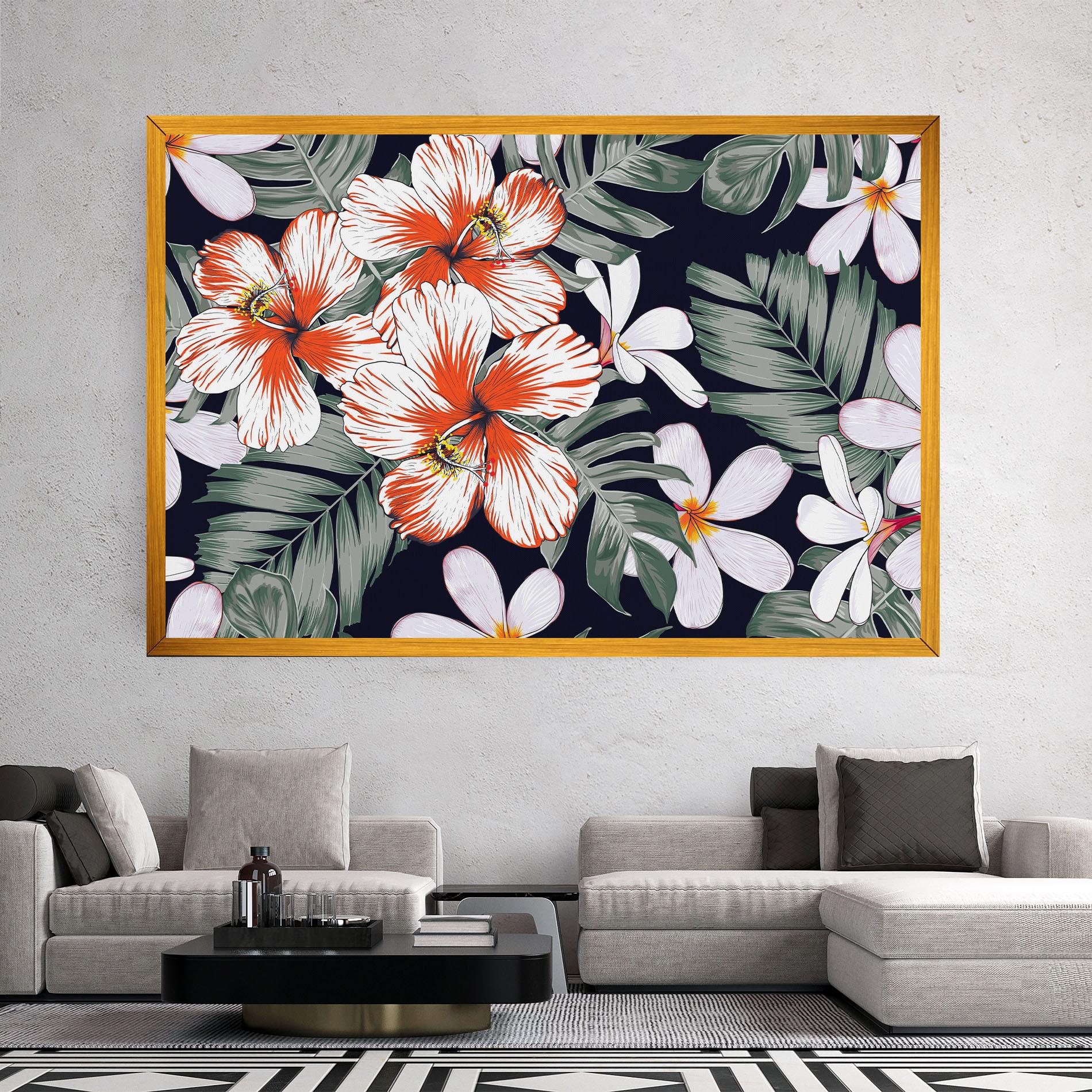 Obraz na Płótnie Orange White Exotic mockup 2