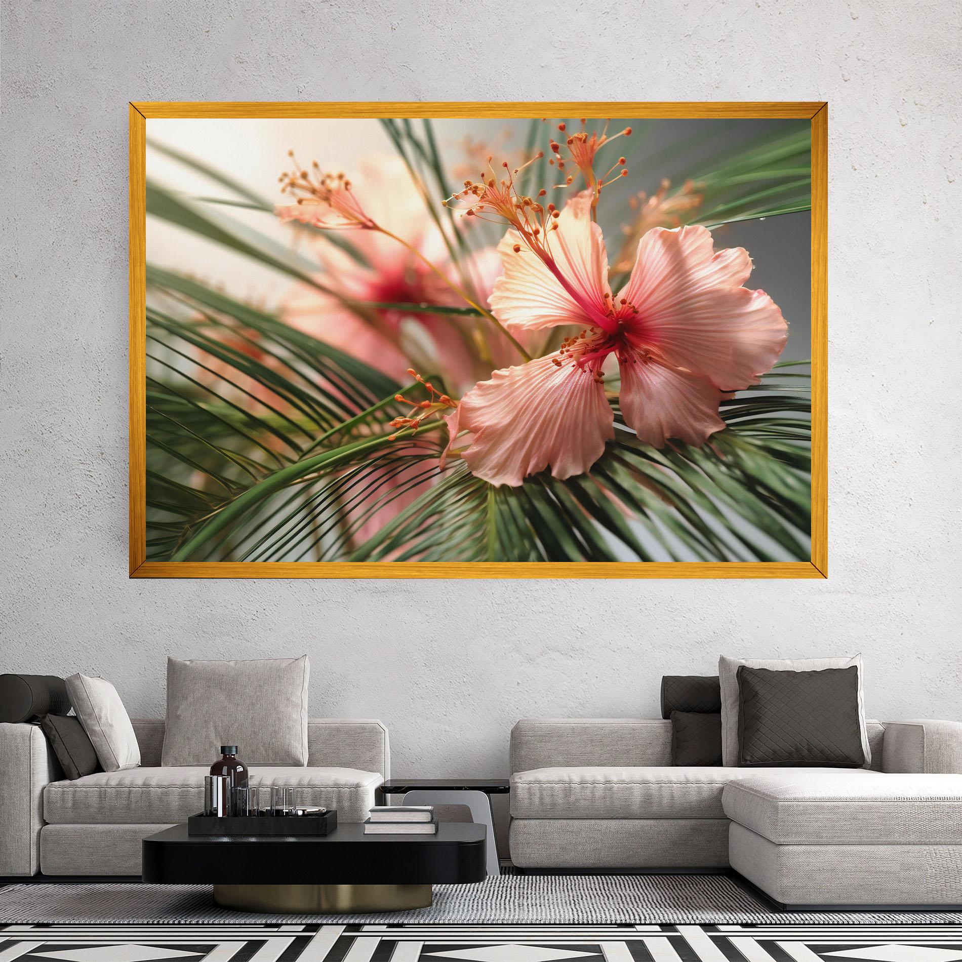 Obraz na Płótnie Sunset Exotic Flower mockup 2