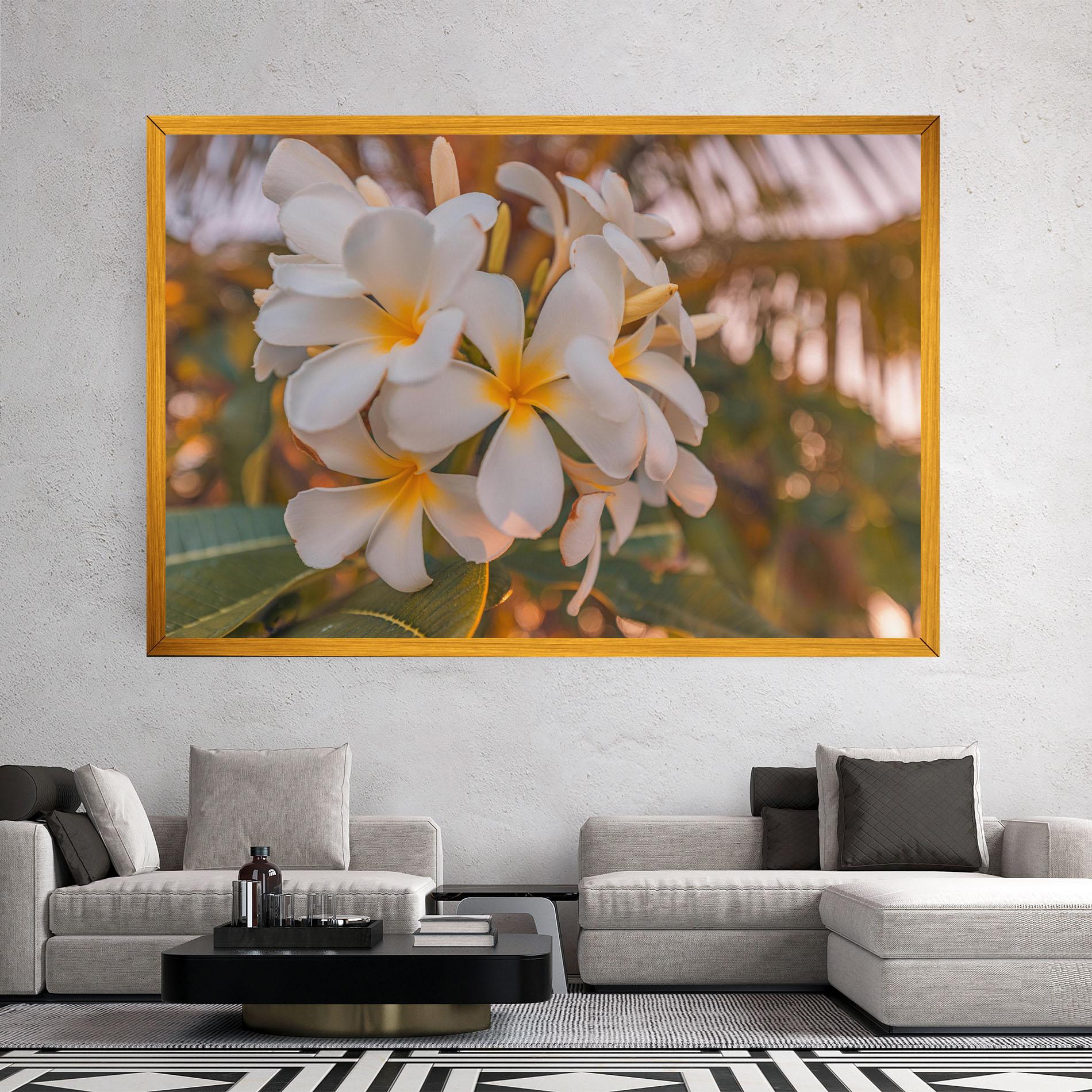 Obraz na Płótnie White Plumeria mockup 2