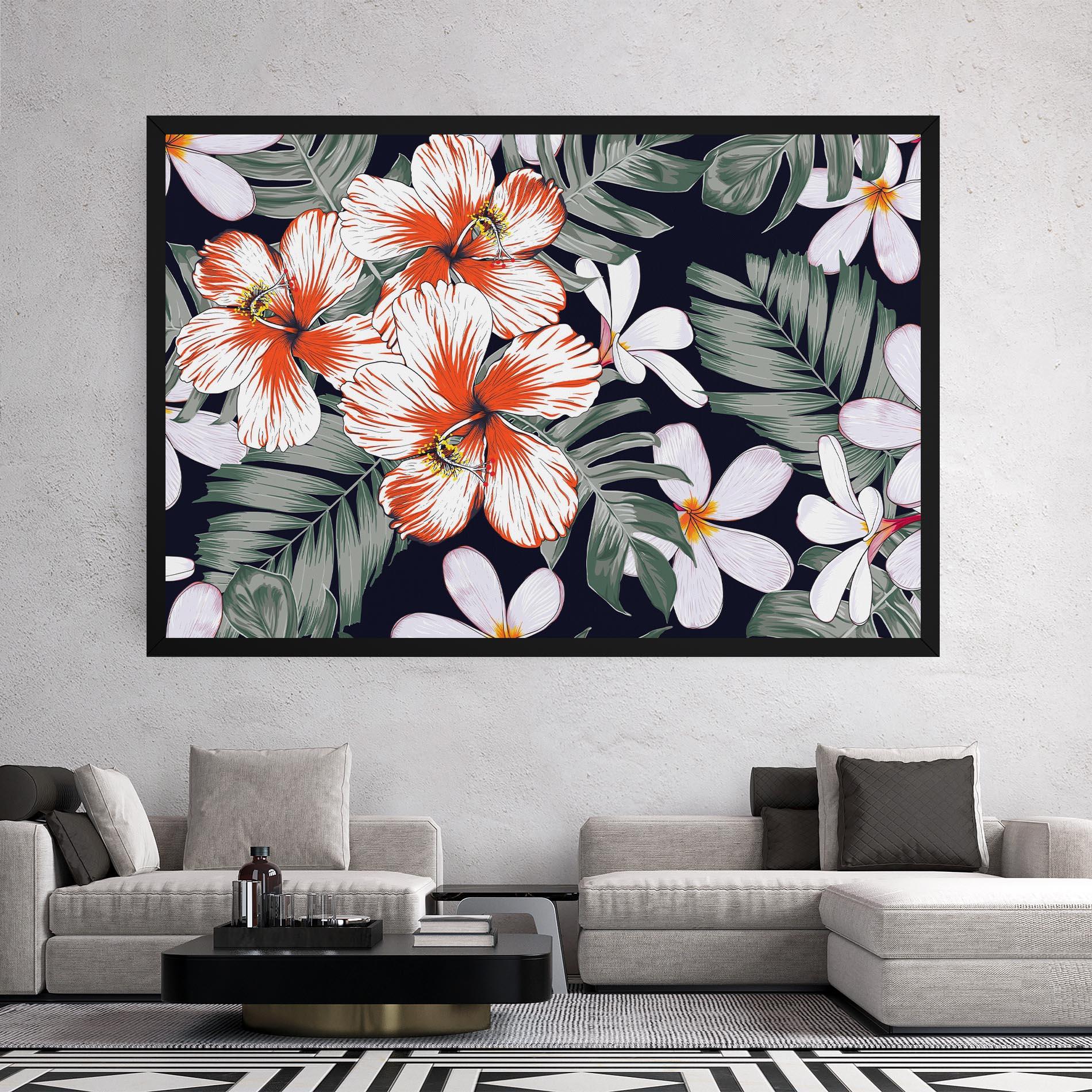 Obraz na Płótnie Orange White Exotic mockup 2