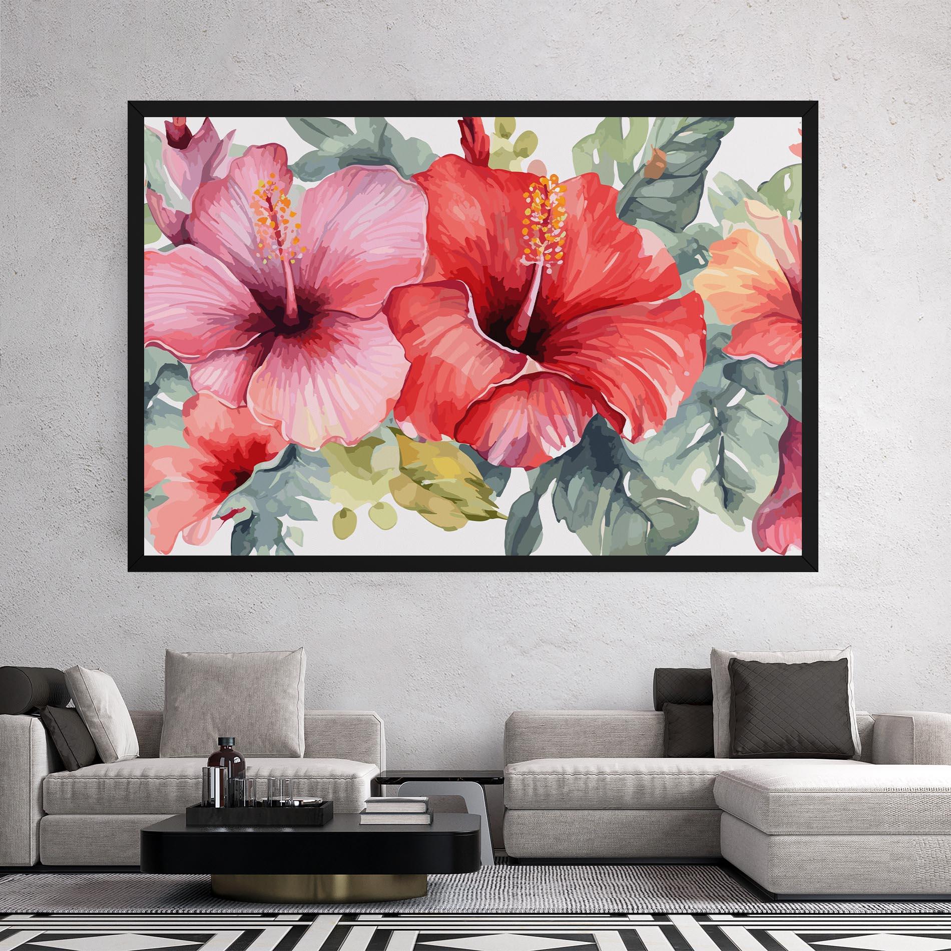 Obraz na Płótnie Pink Red Exotic mockup 2