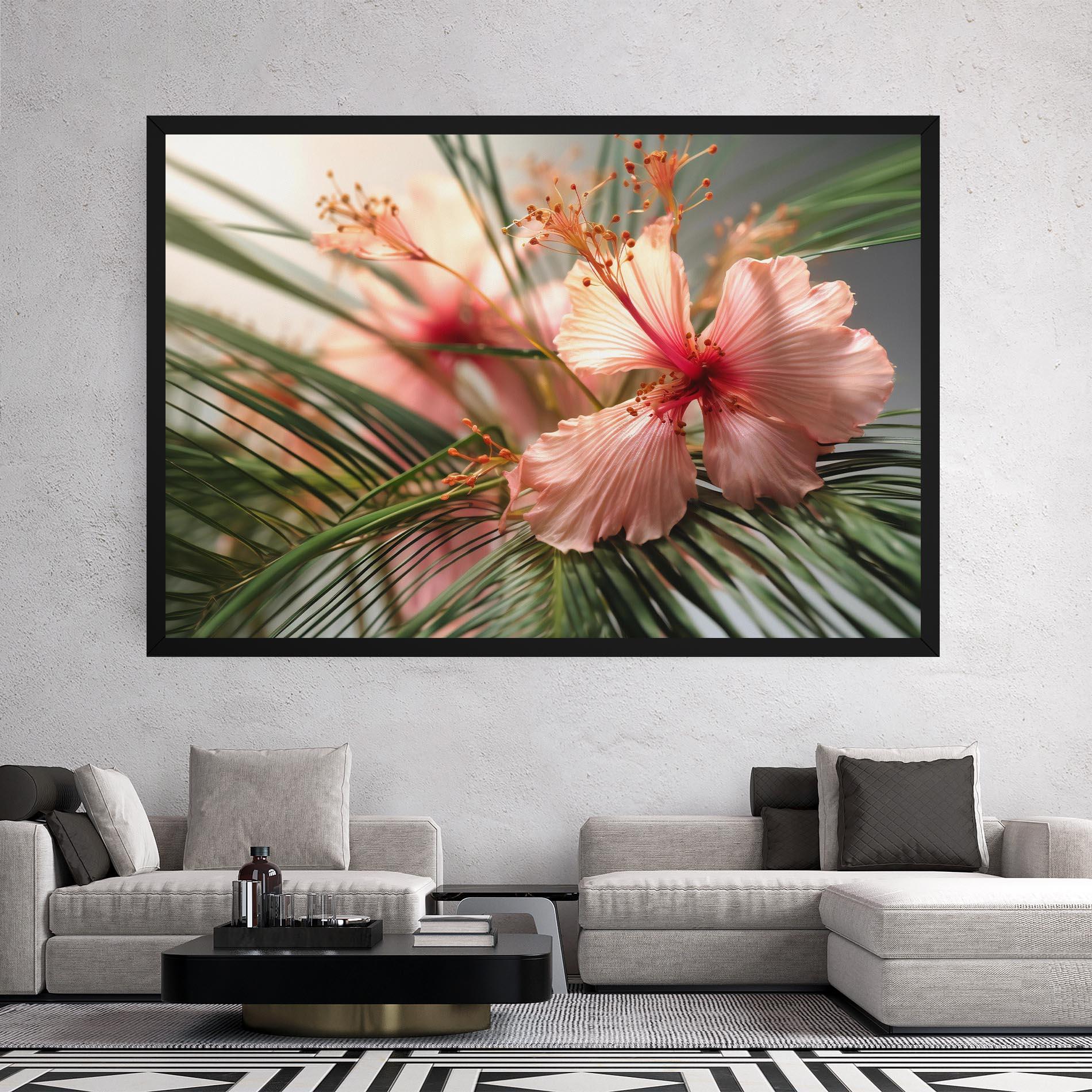 Obraz na Płótnie Sunset Exotic Flower mockup 2