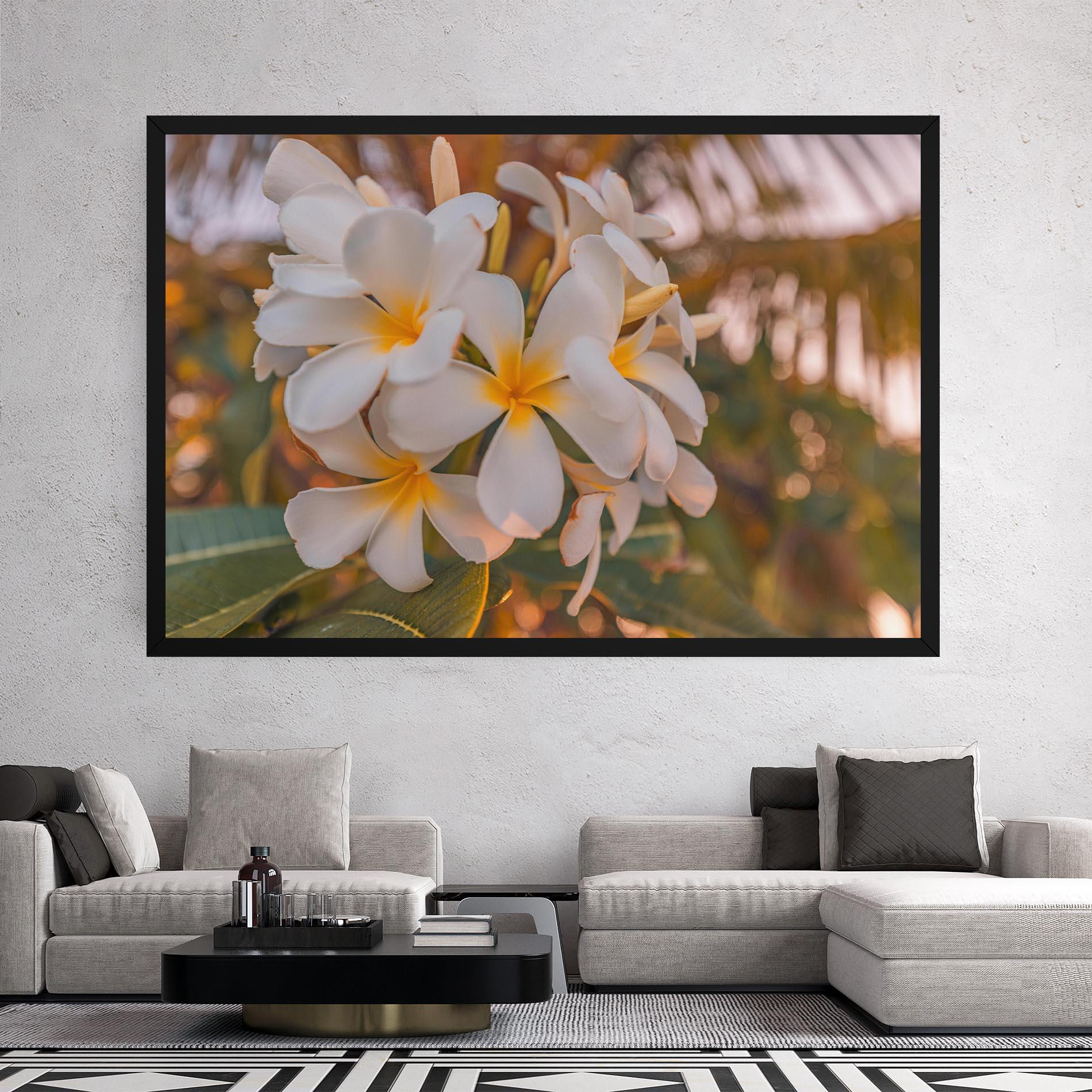 Obraz na Płótnie White Plumeria mockup 2