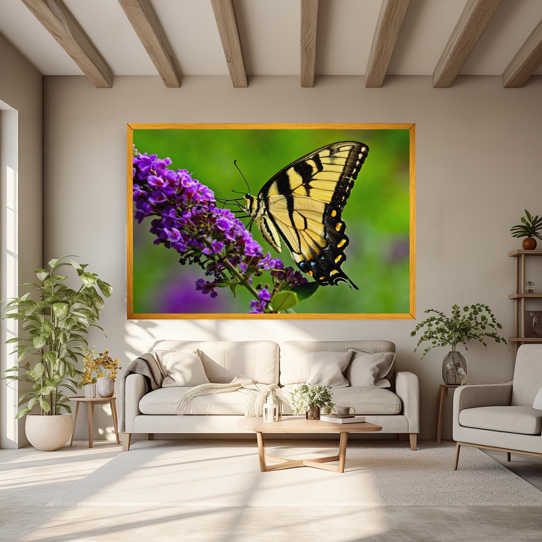 Obraz na Płótnie Cream Wild Butterfly mockup 6