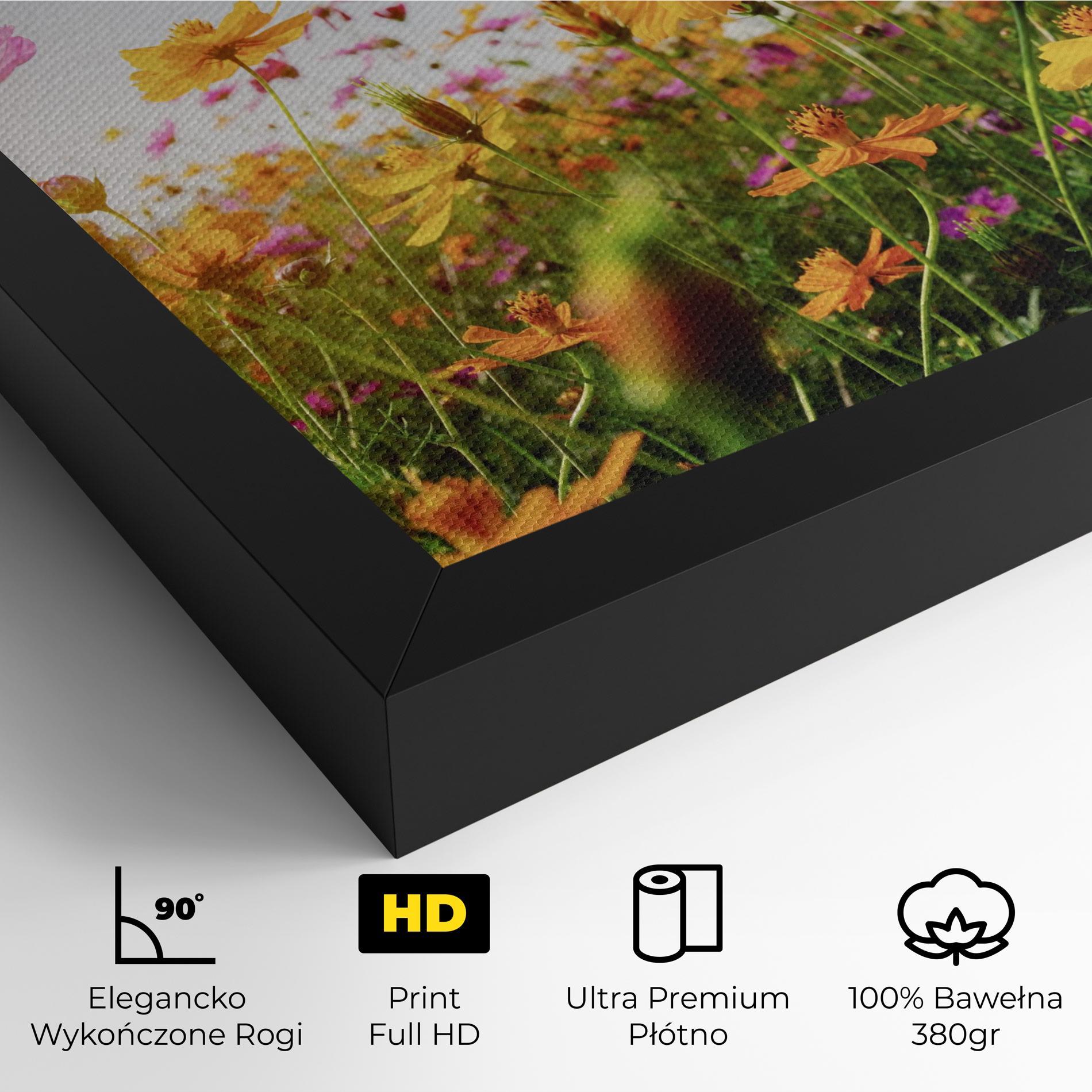 Obraz na Płótnie Cosmos Field Sunset mockup 4