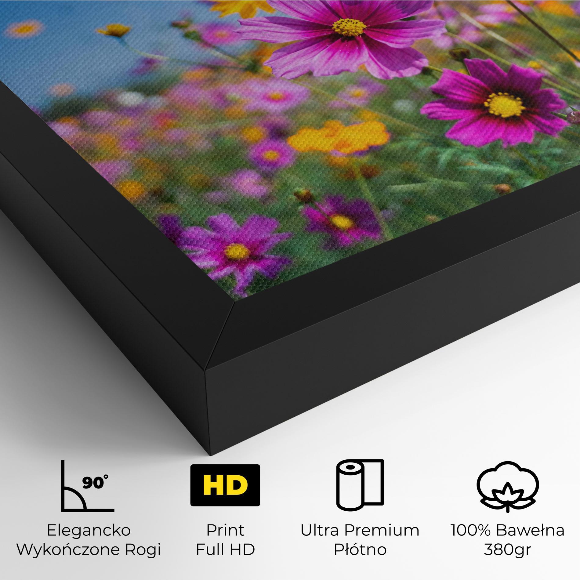 Obraz na Płótnie Cosmos Flowers Grassland mockup 4