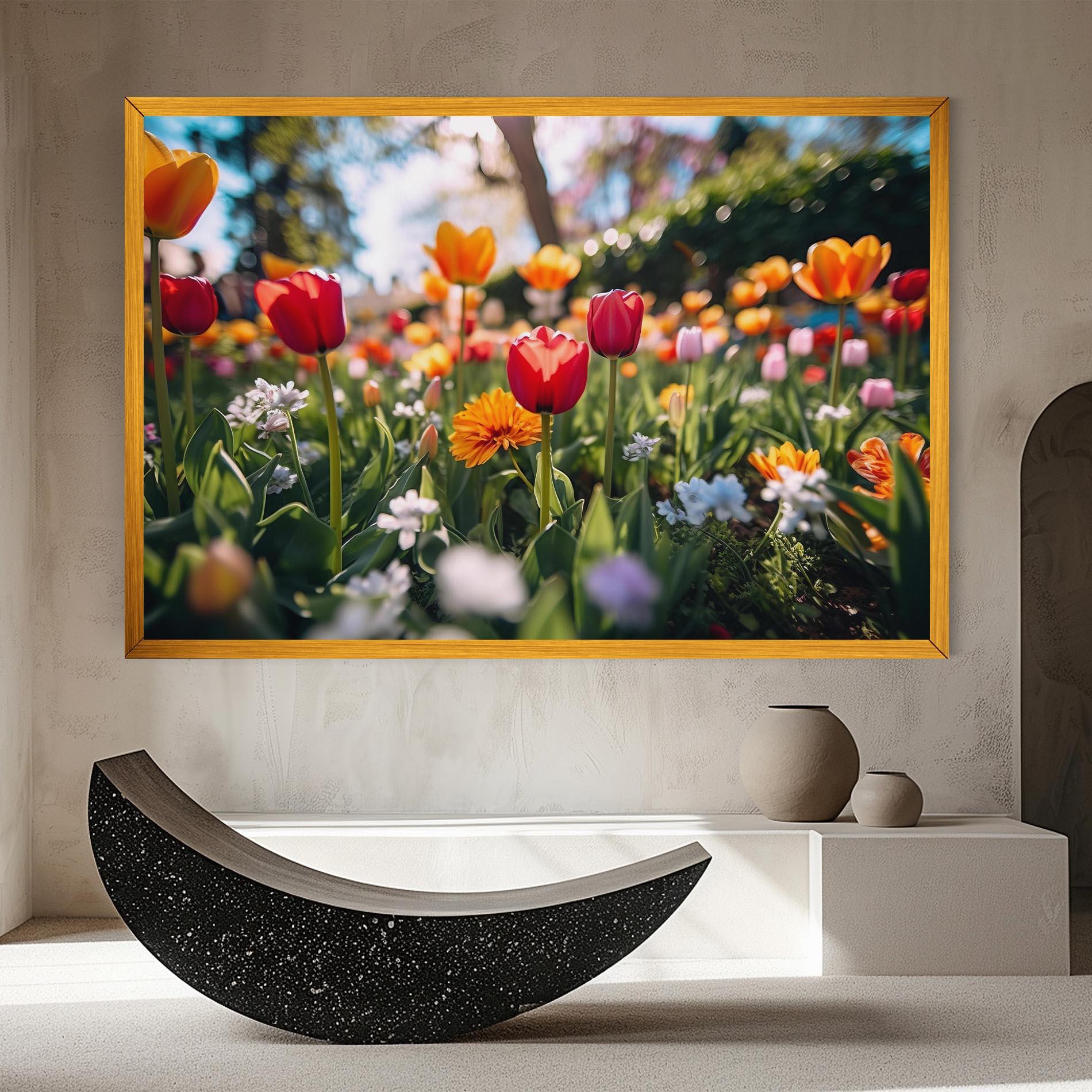 Obraz na Płótnie Garden Tulips Mix mockup 8