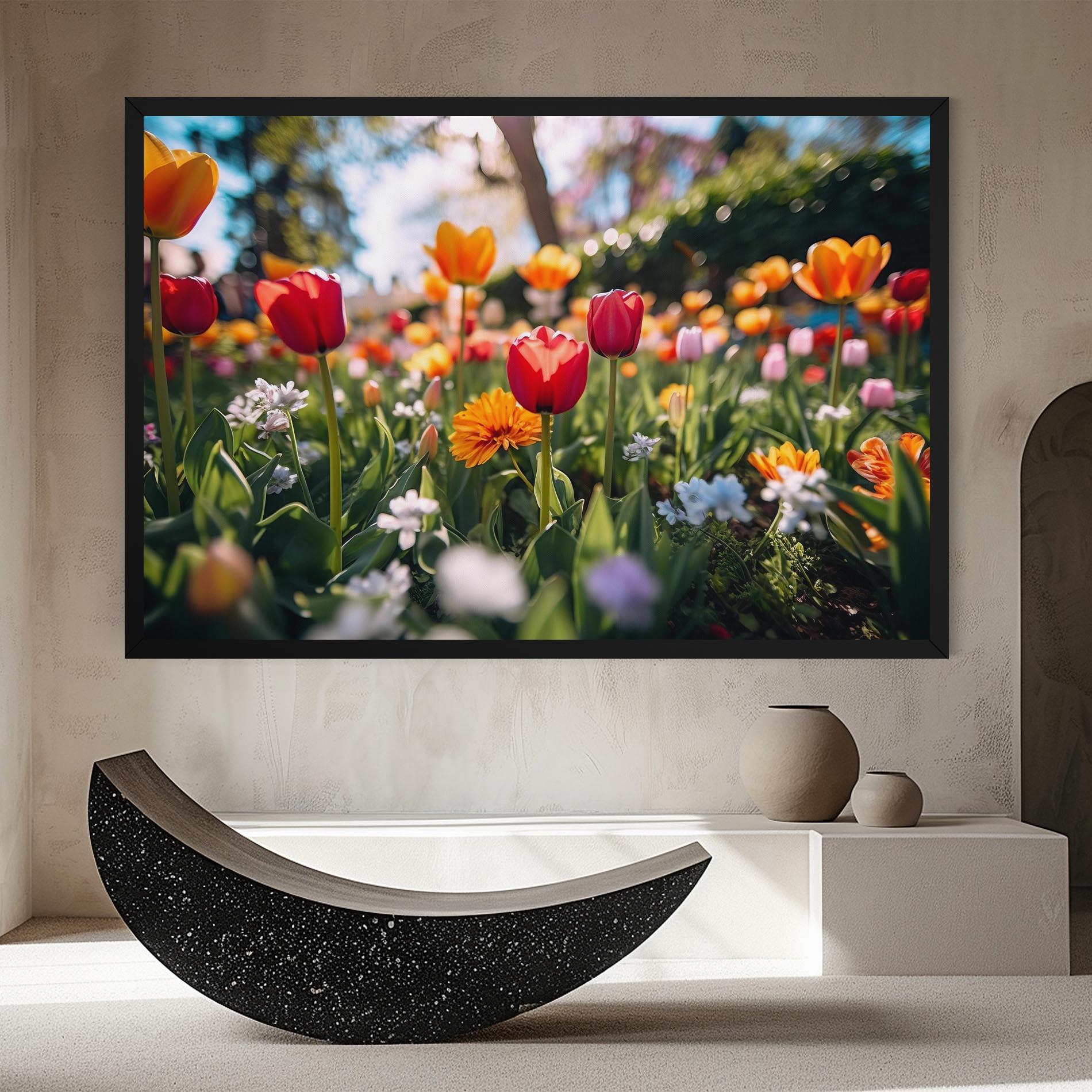 Obraz na Płótnie Garden Tulips Mix mockup 8