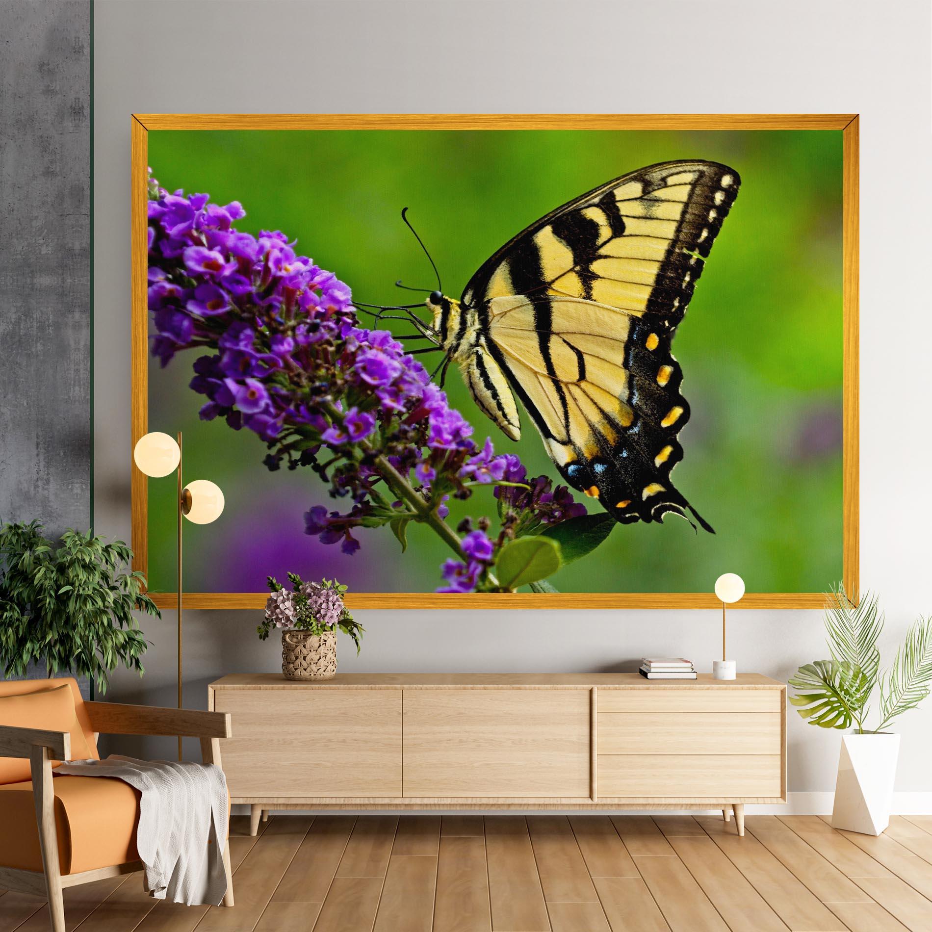 Obraz na Płótnie Cream Wild Butterfly mockup 9