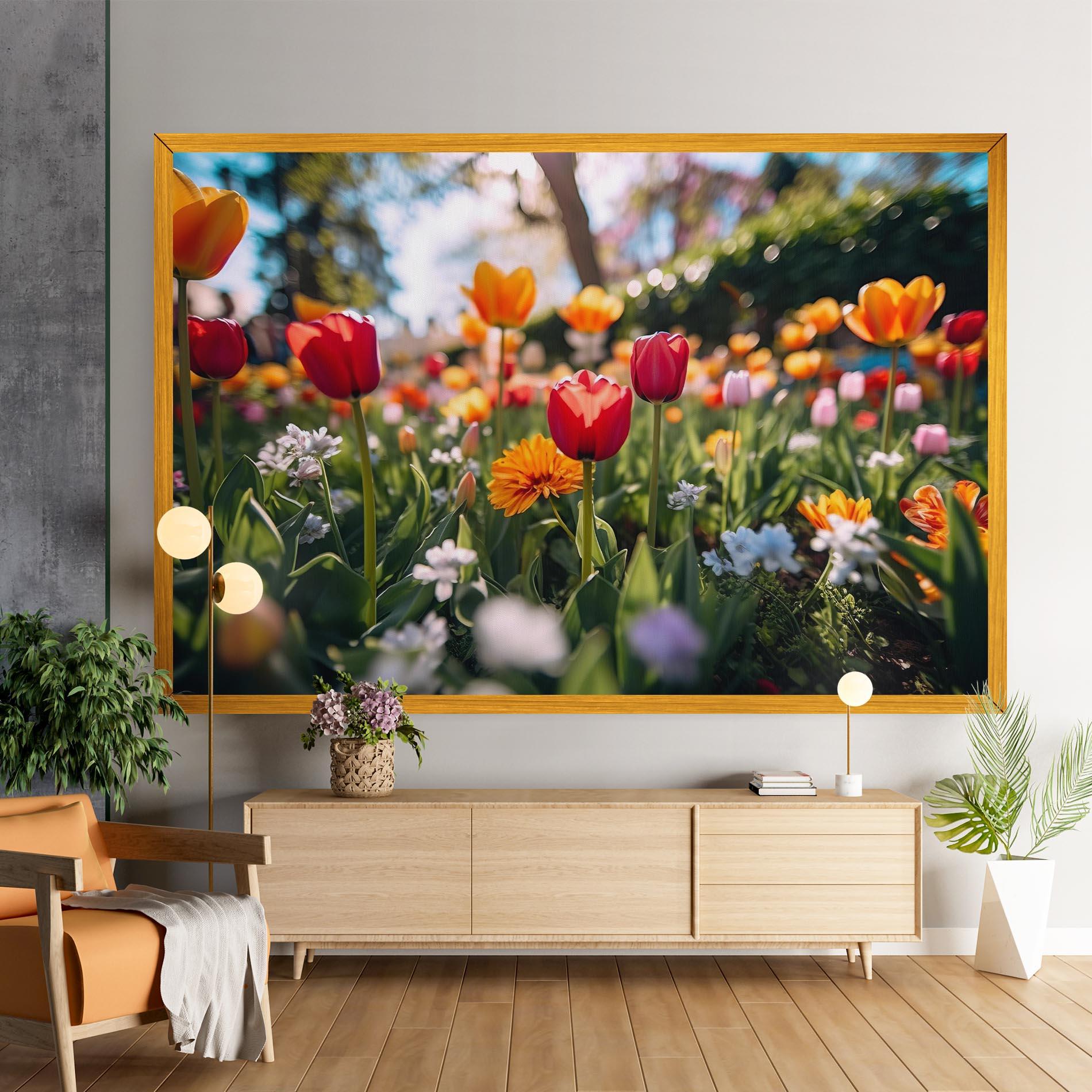 Obraz na Płótnie Garden Tulips Mix mockup 9