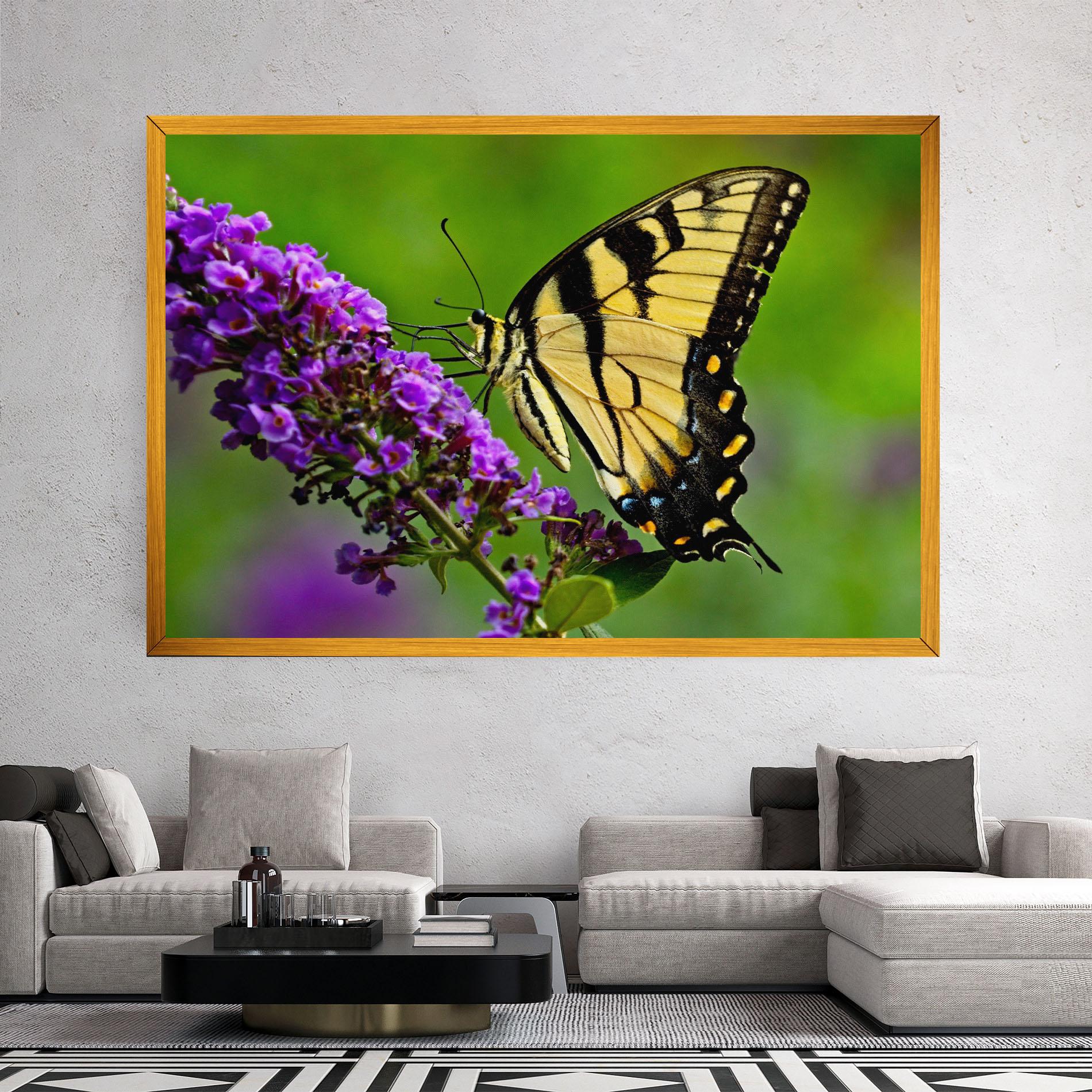 Obraz na Płótnie Cream Wild Butterfly mockup 2