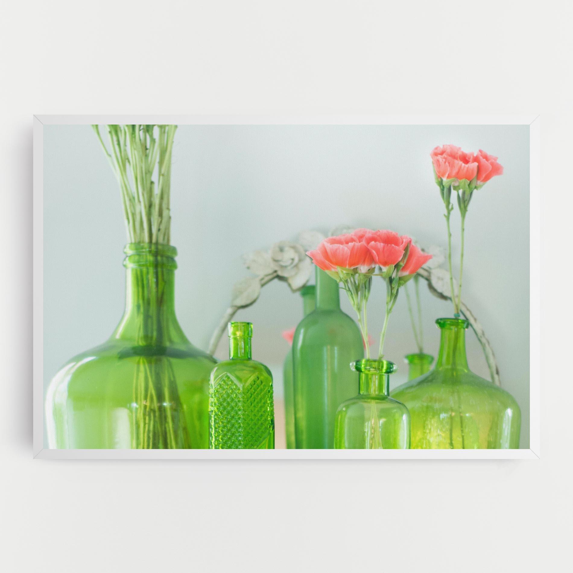 Obraz na Płótnie Green Vase Flowers mockup 0