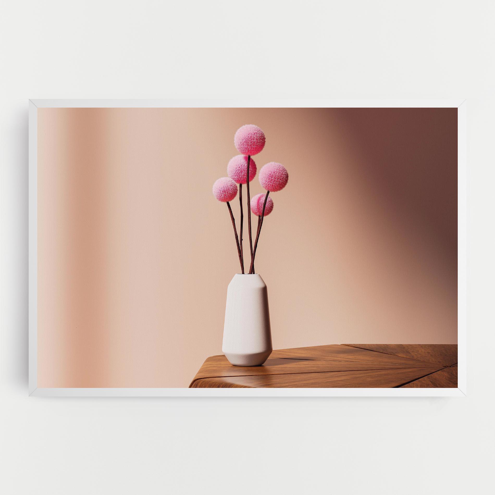 Obraz na Płótnie Pink Circle Vase mockup 0