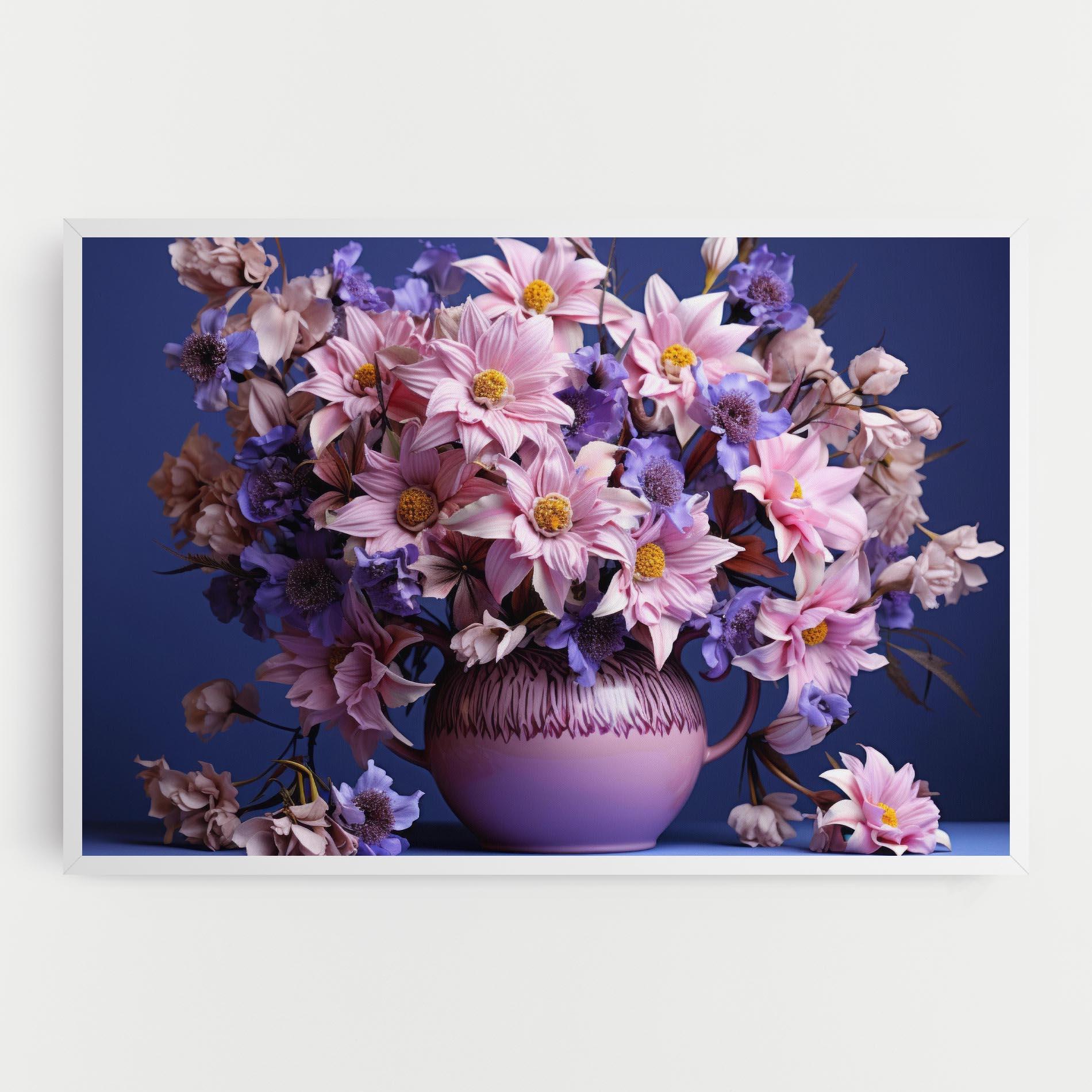 Obraz na Płótnie Purple Vase Flowers mockup 0