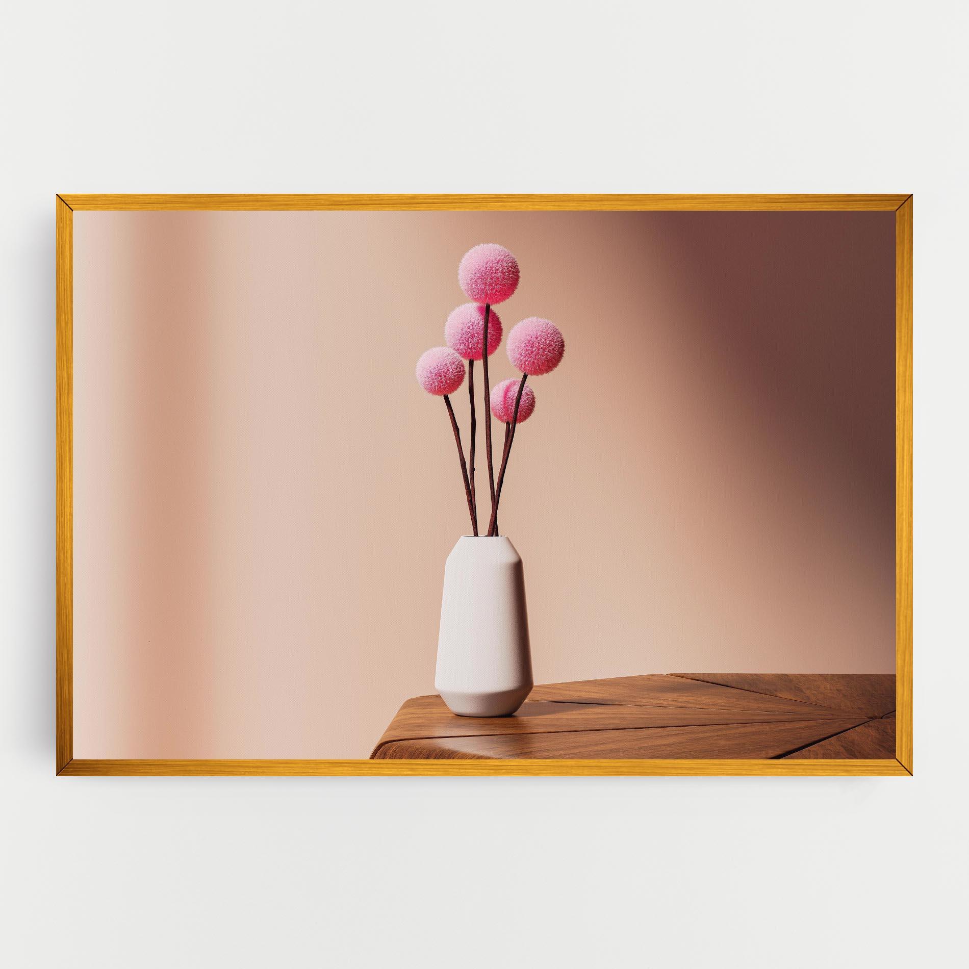 Obraz na Płótnie Pink Circle Vase mockup 0