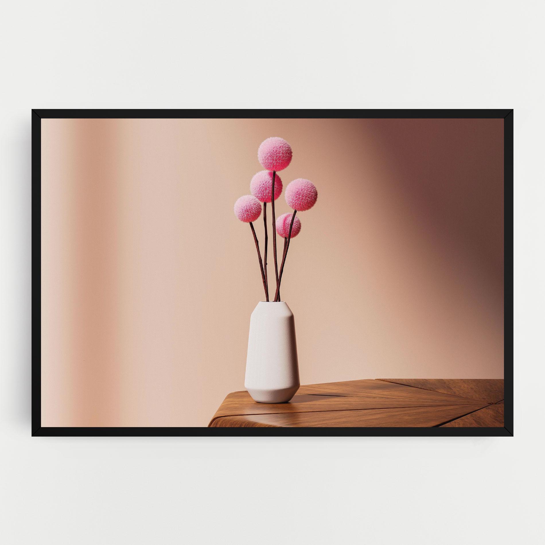 Obraz na Płótnie Pink Circle Vase mockup 0