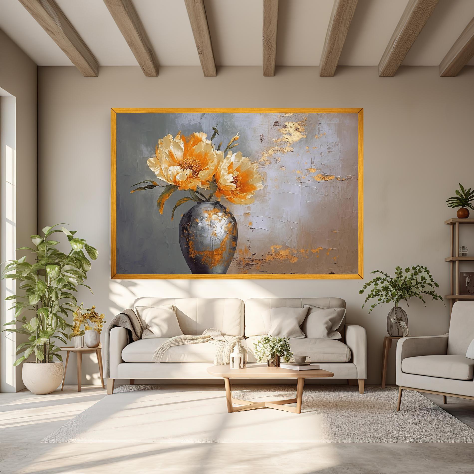 Obraz na Płótnie Grey Painting Vase mockup 6