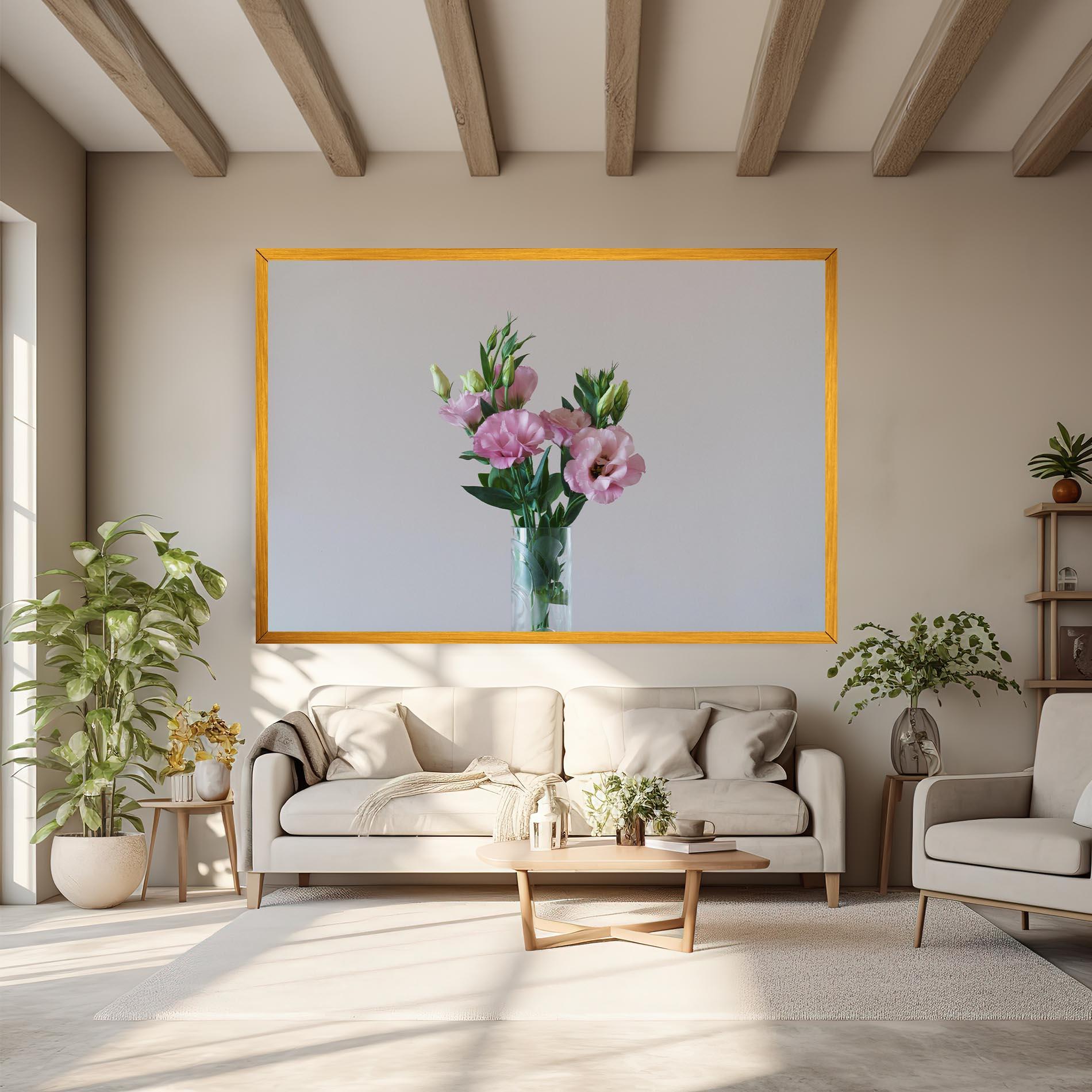 Obraz na Płótnie Pretty Pink Flower Vase mockup 6