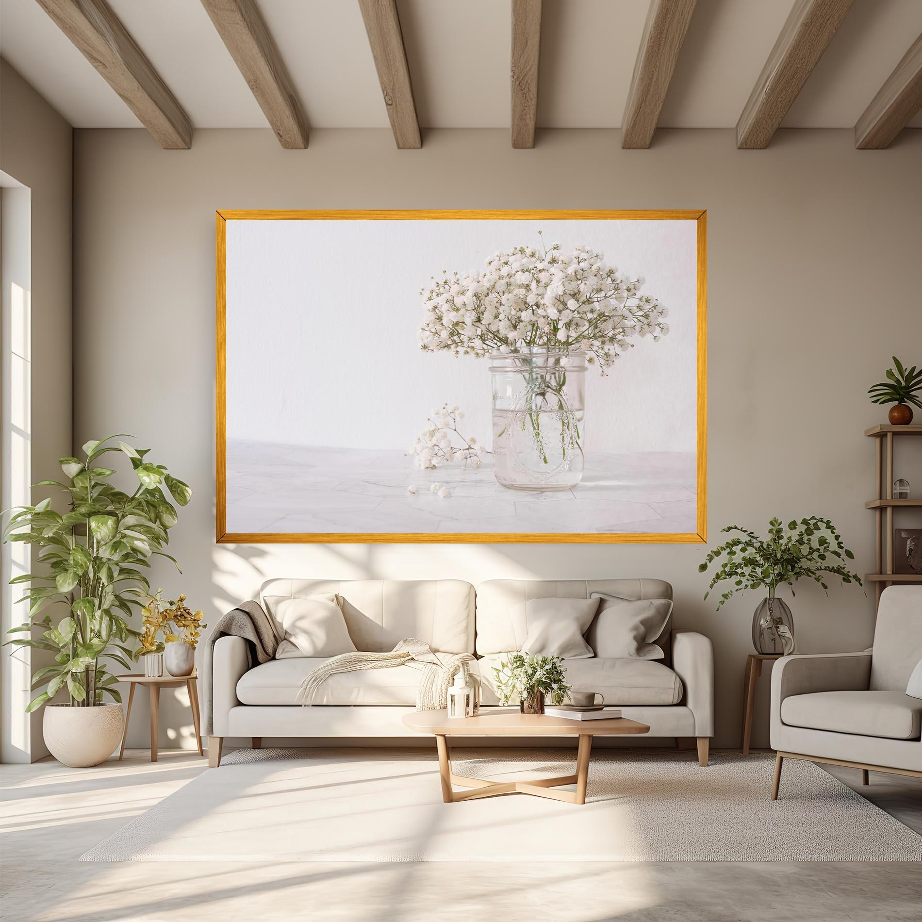 Obraz na Płótnie White Tiny Flower Vase mockup 6