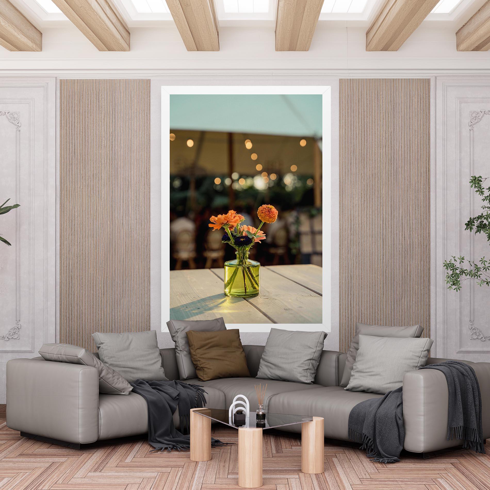 Obraz na Płótnie Orange Flowers Vase mockup 6