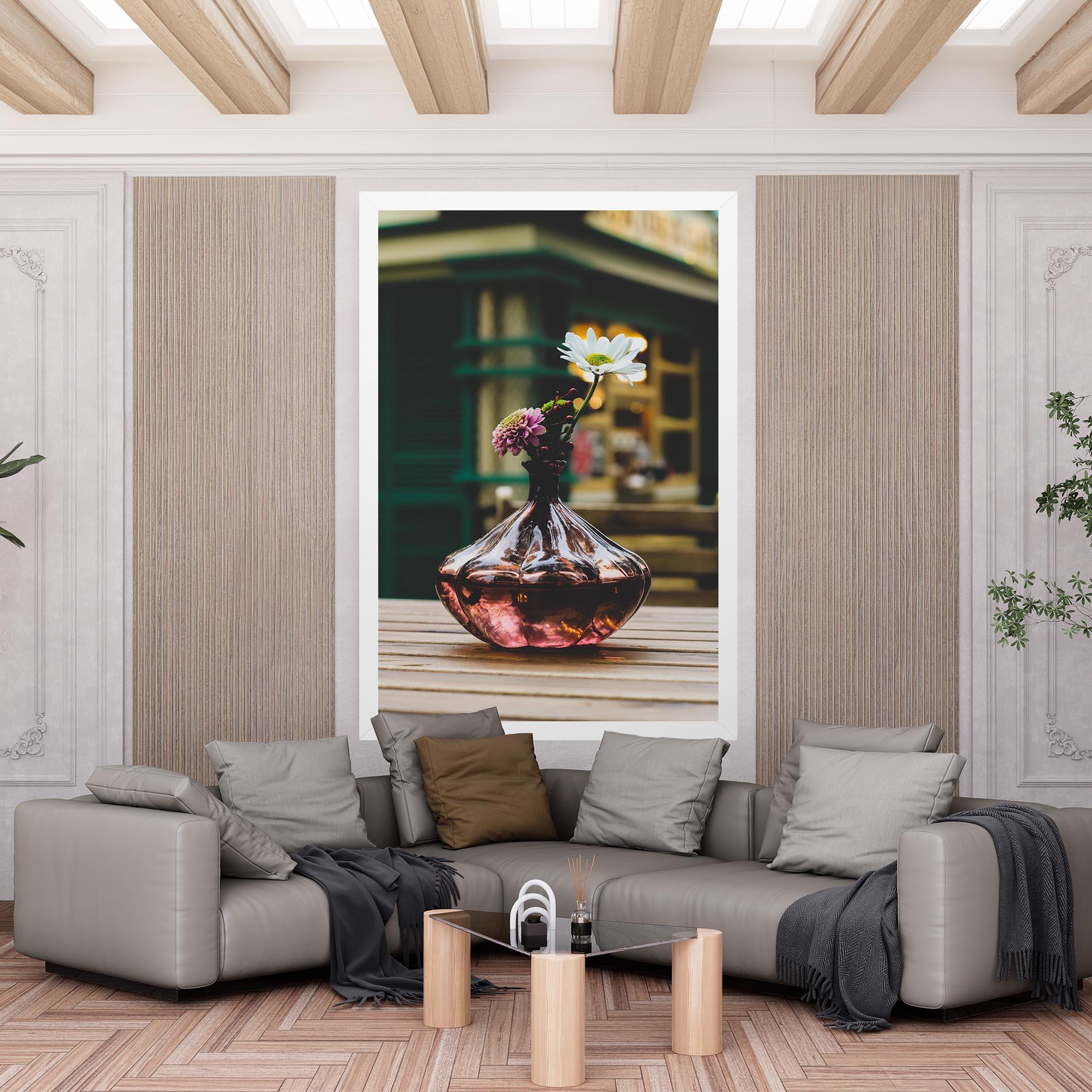 Obraz na Płótnie Pink Vase Flower mockup 6