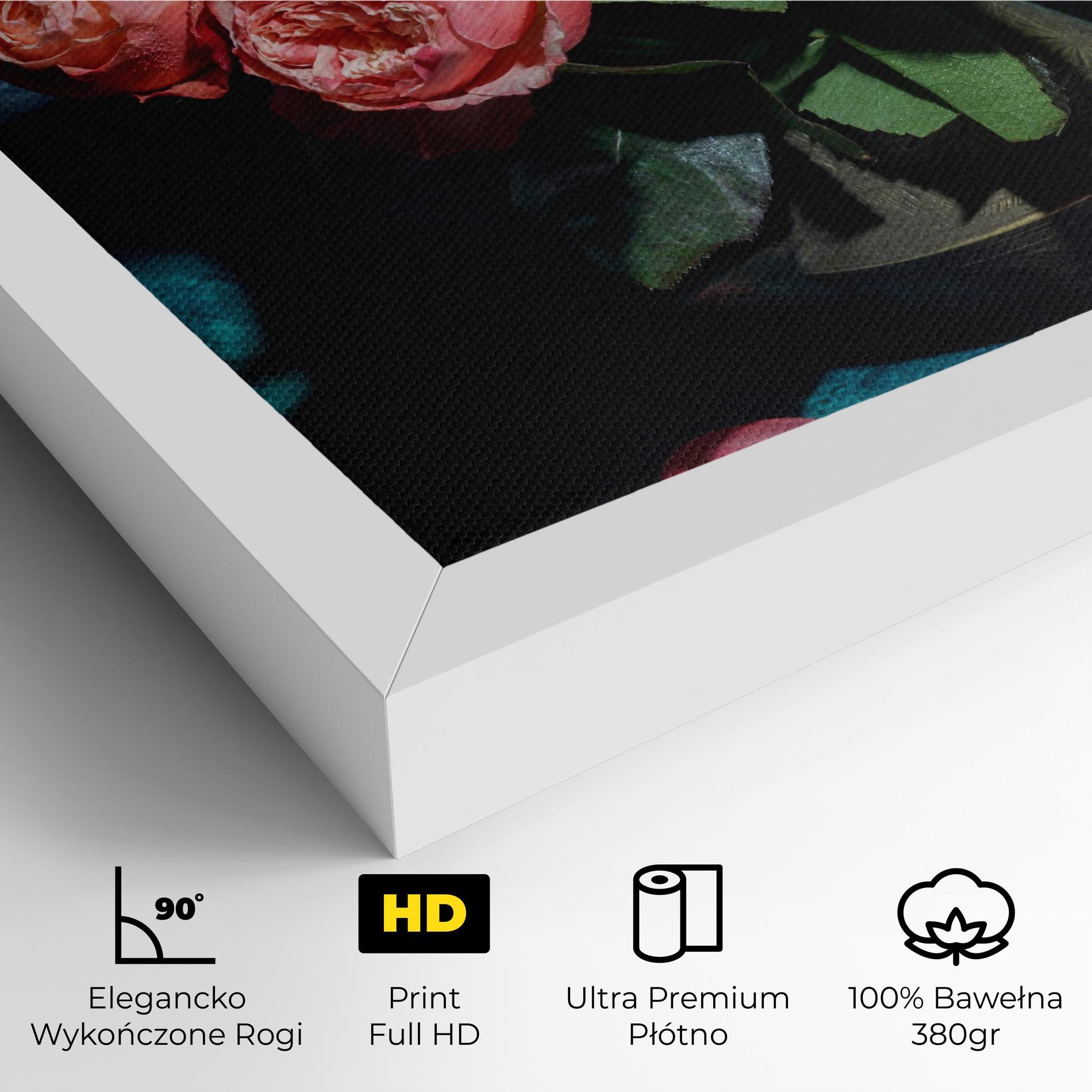 Obraz na Płótnie Bouquet Roses Vase mockup 4