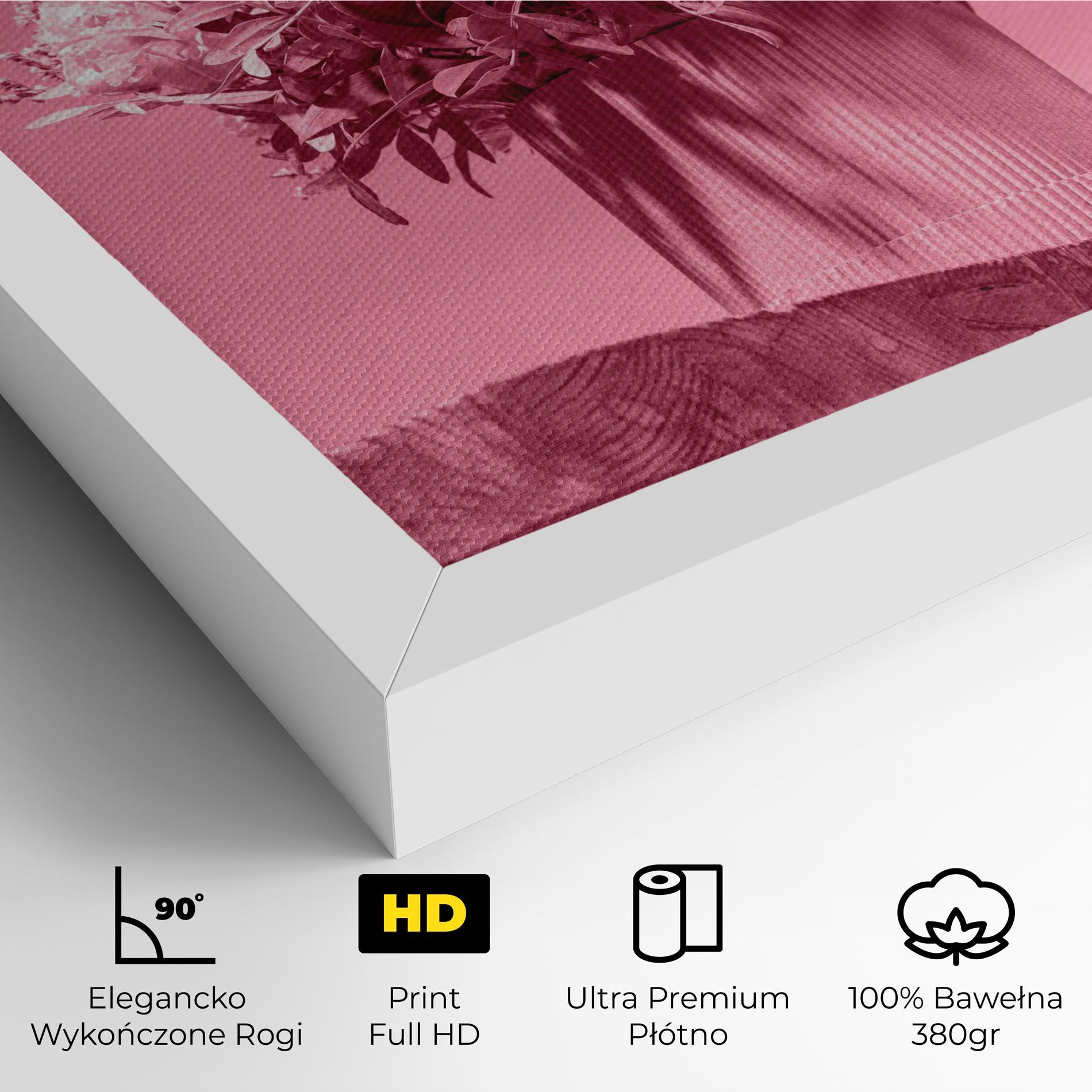 Obraz na Płótnie Pink Light Vase mockup 4