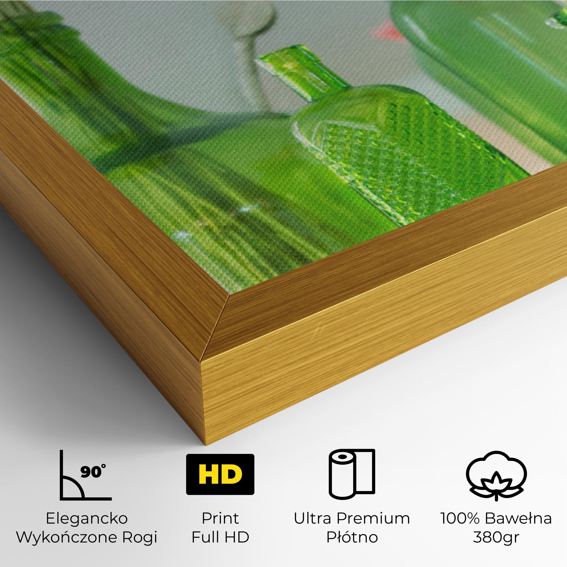 Obraz na Płótnie Green Vase Flowers mockup 4