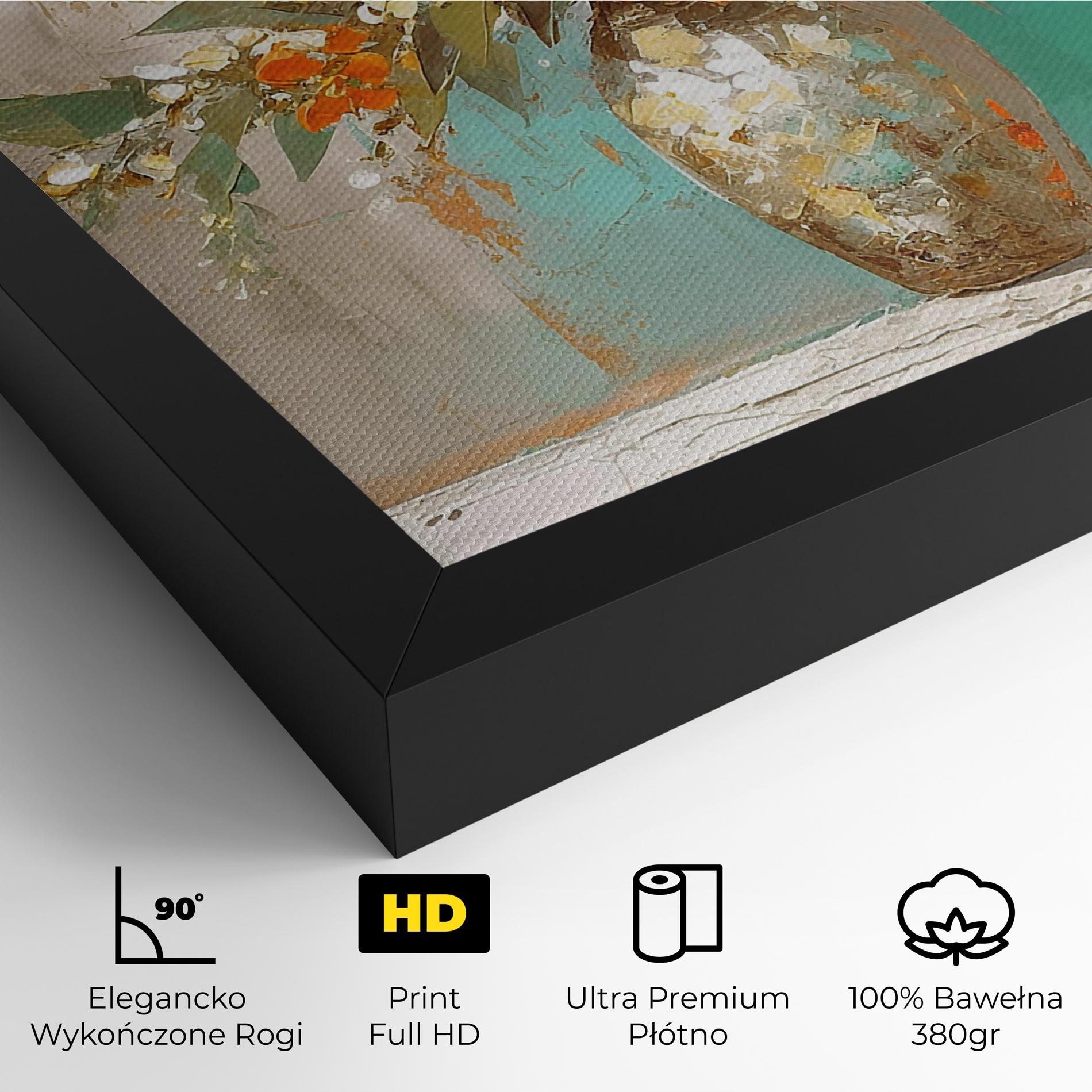 Obraz na Płótnie Grey Vase Orange mockup 4