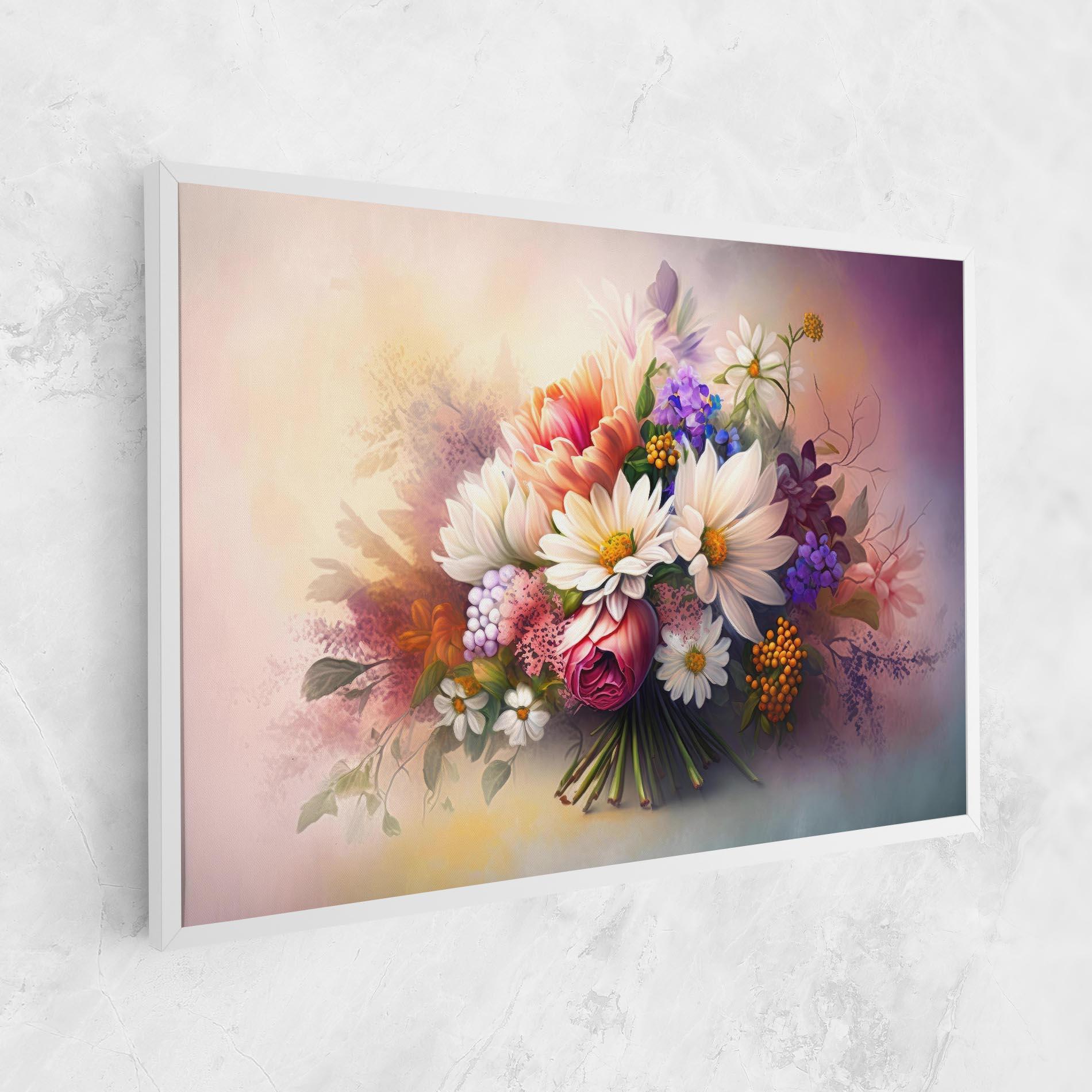 Obraz na Płótnie Vecteezy_ai Generated Bouquet Of Fresh Spring Flowers On Light_23373362_865 mockup 1