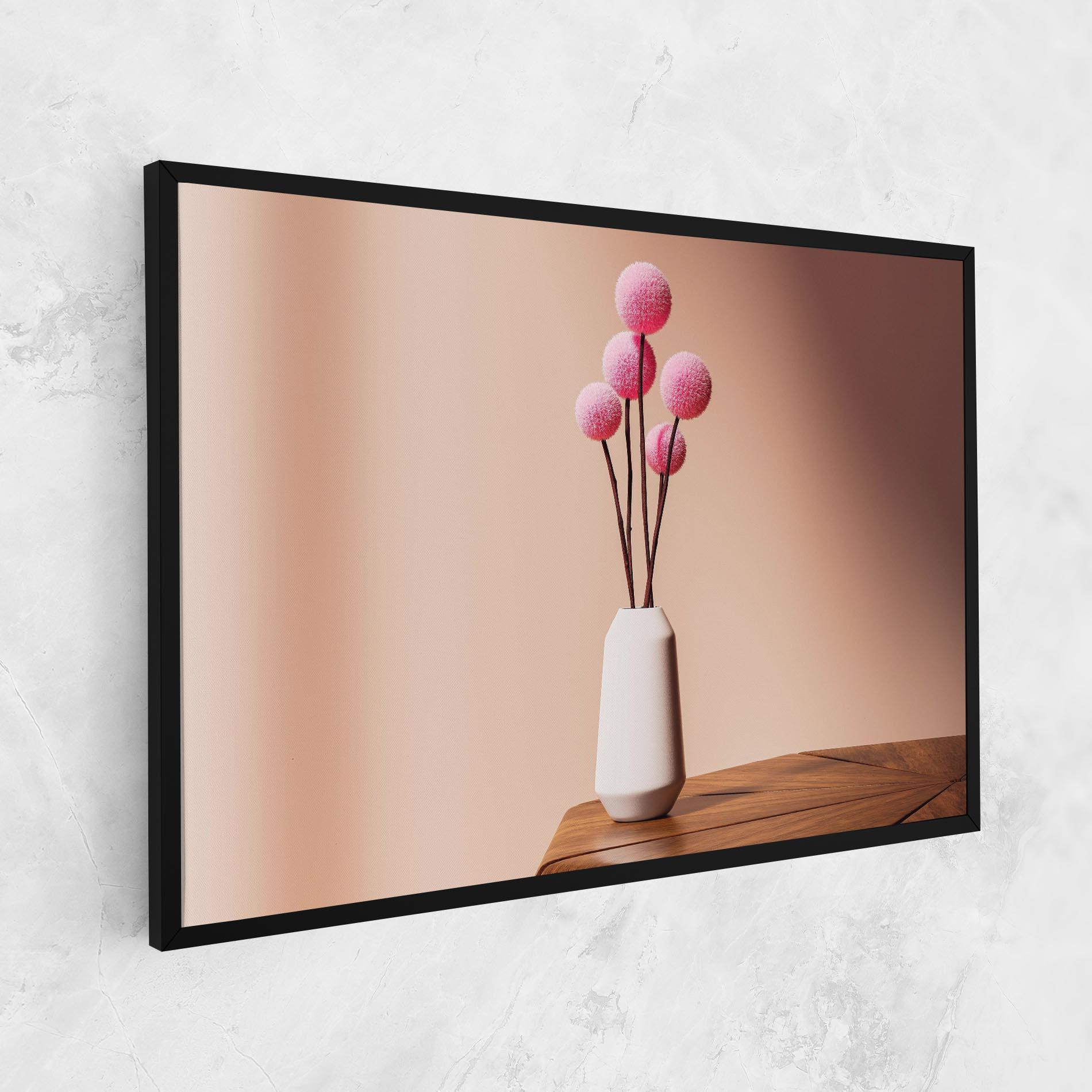 Obraz na Płótnie Pink Circle Vase mockup 1