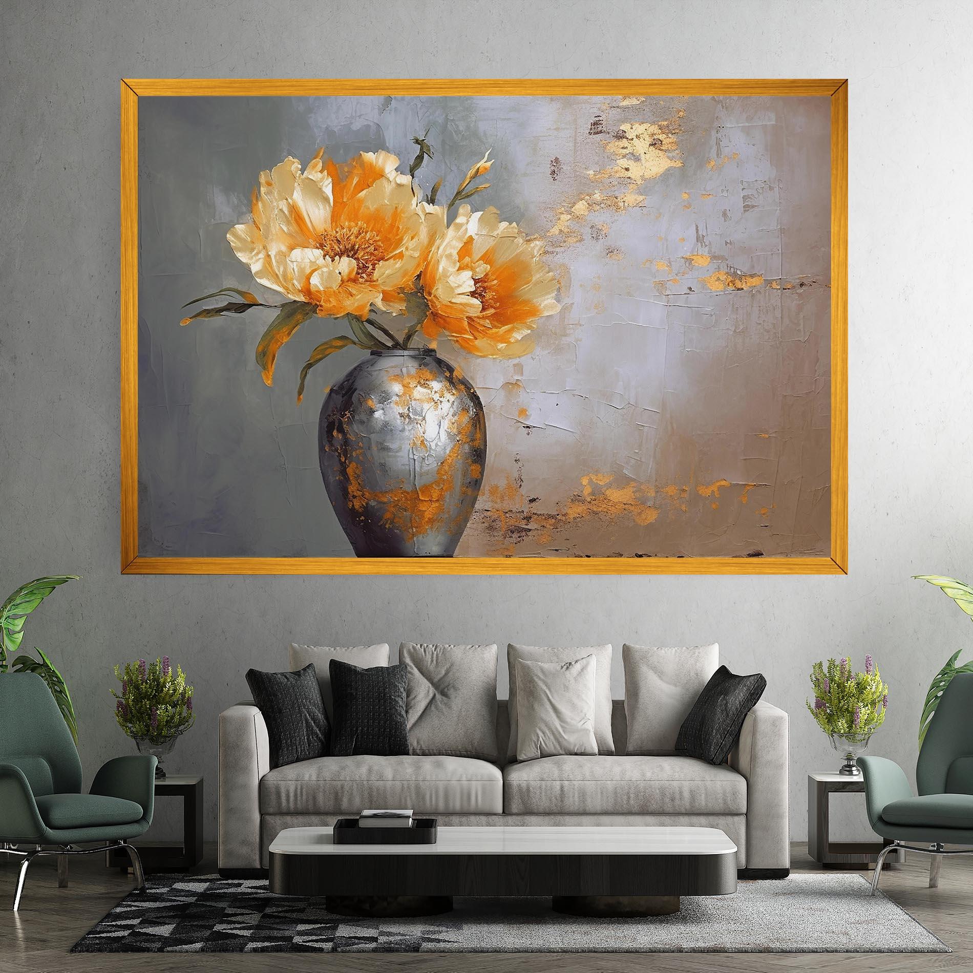 Obraz na Płótnie Grey Painting Vase mockup 7