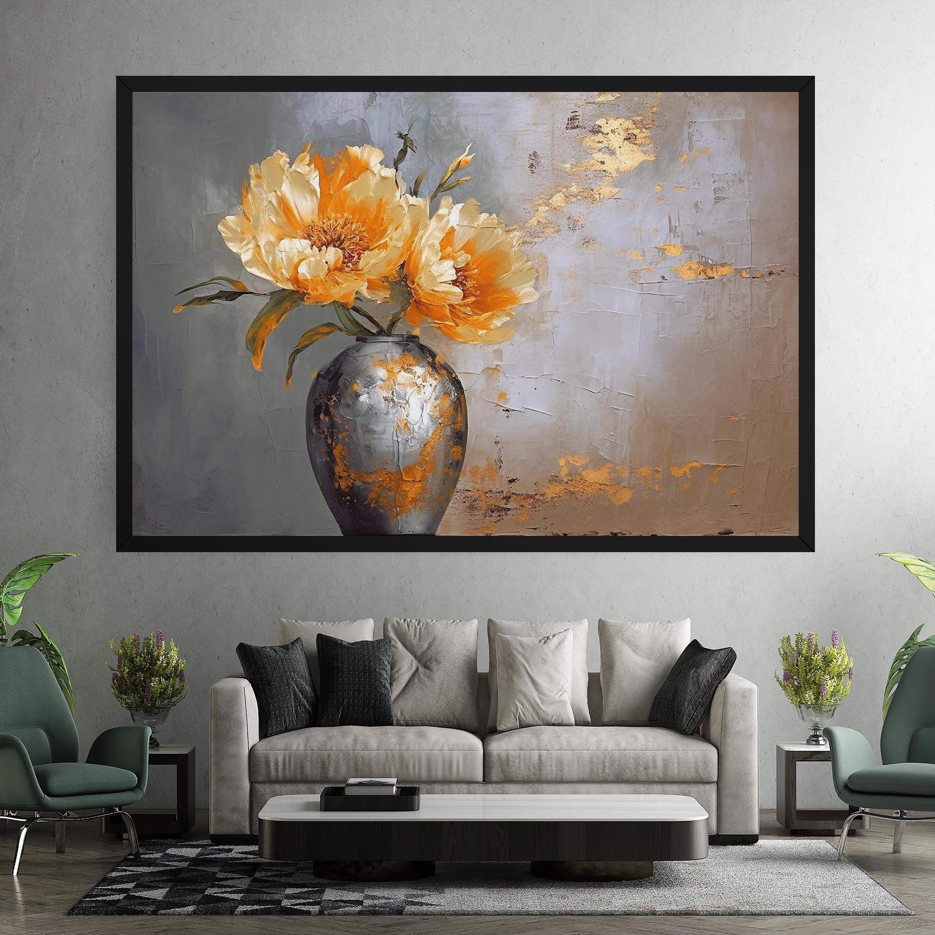 Obraz na Płótnie Grey Painting Vase mockup 7