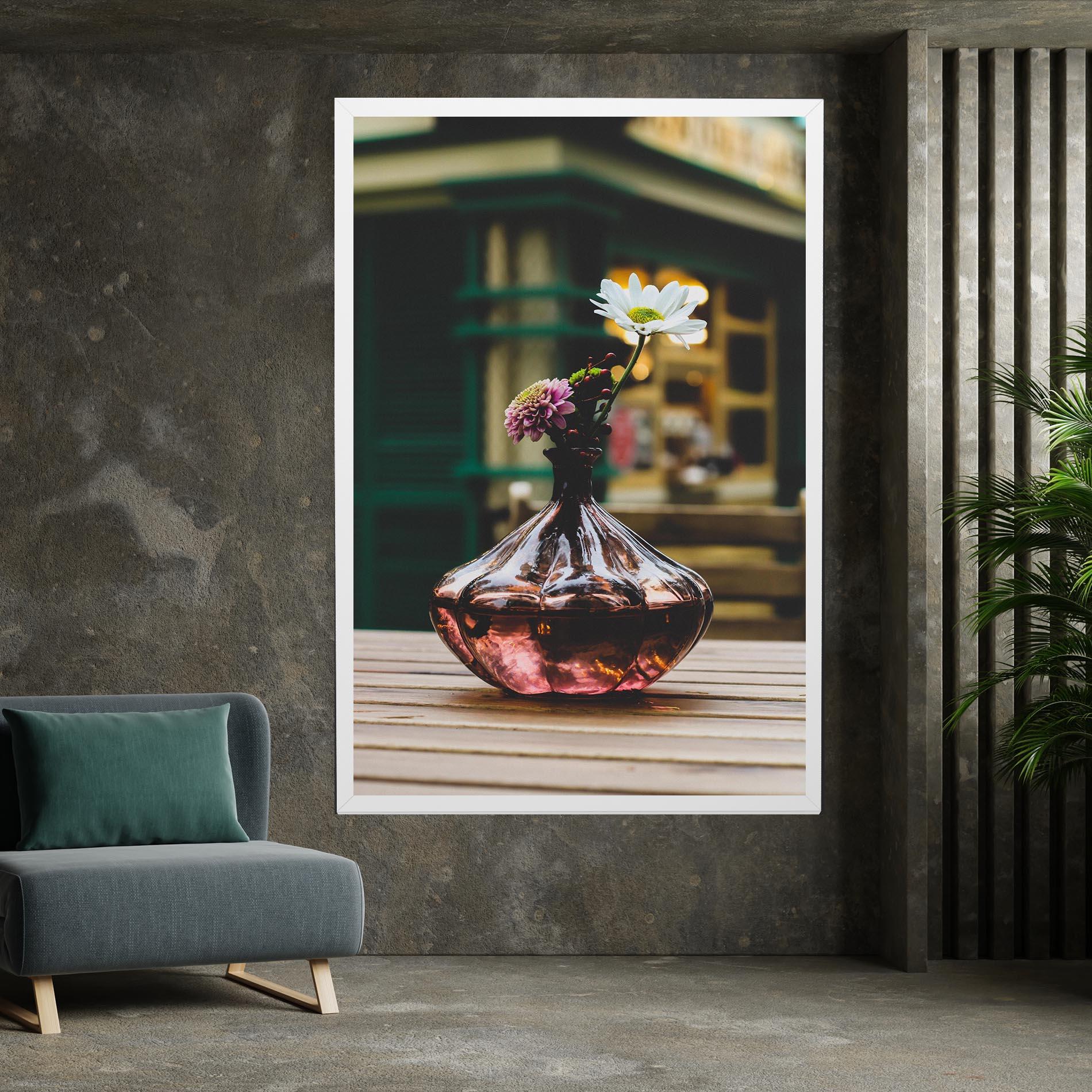 Obraz na Płótnie Pink Vase Flower mockup 7