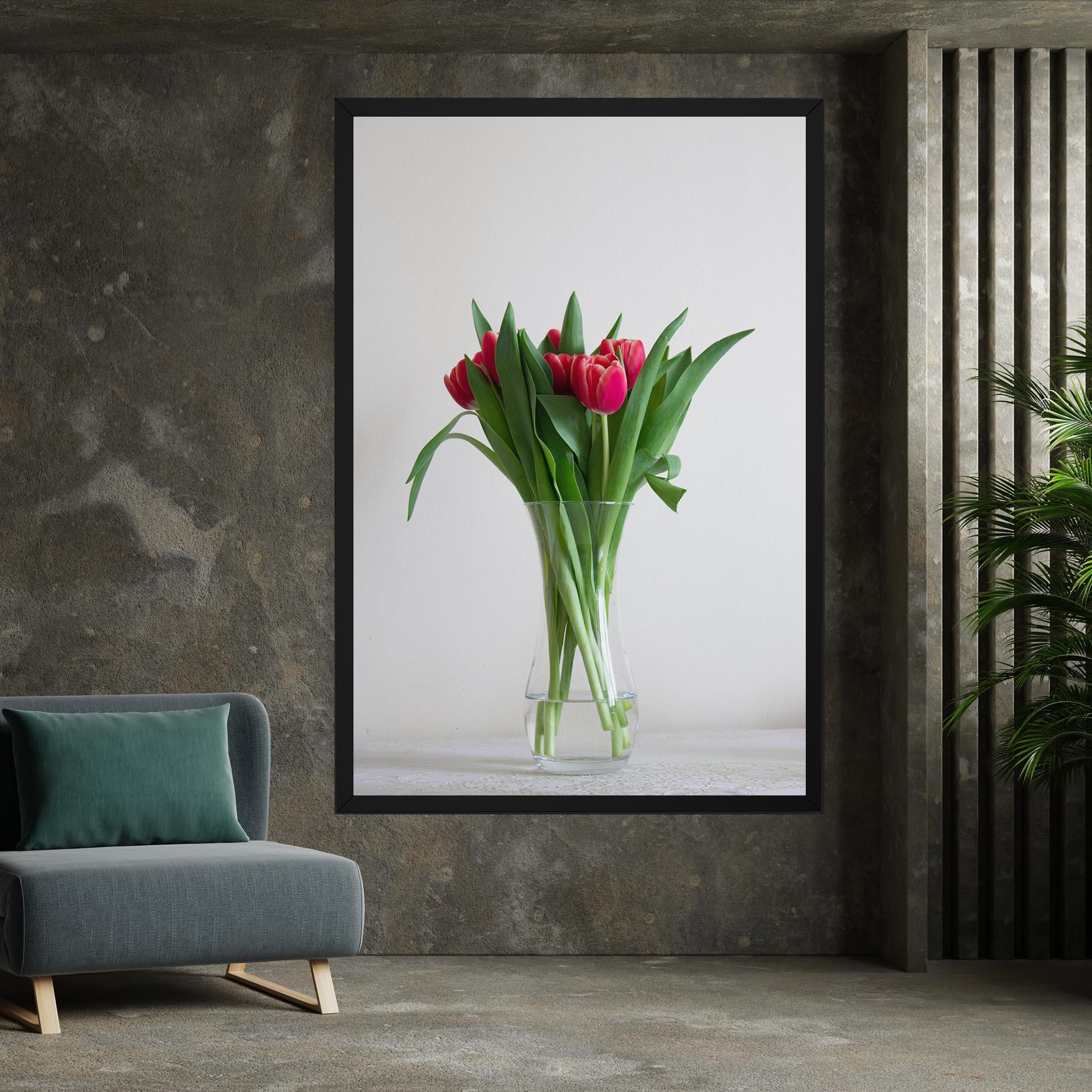 Obraz na Płótnie Pretty Tulips Vase mockup 7