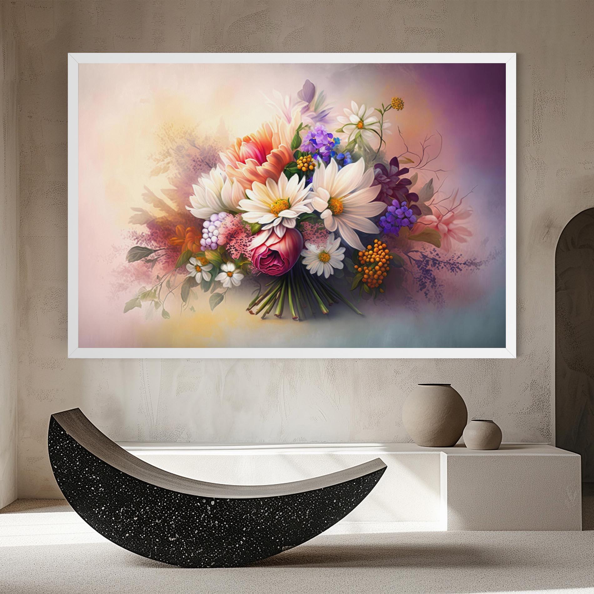Obraz na Płótnie Vecteezy_ai Generated Bouquet Of Fresh Spring Flowers On Light_23373362_865 mockup 8