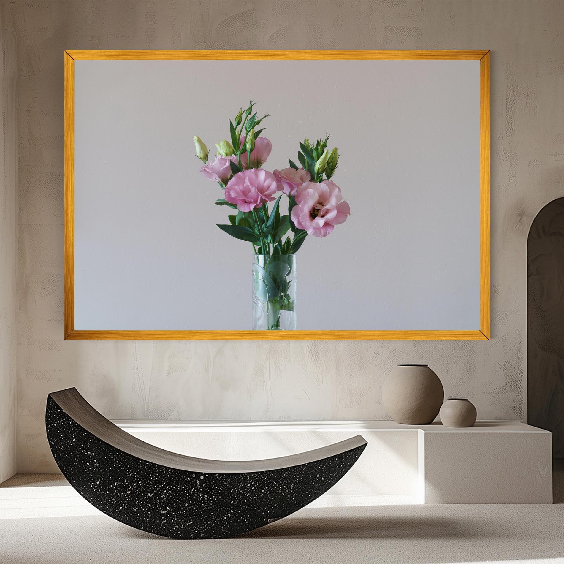 Obraz na Płótnie Pretty Pink Flower Vase mockup 8