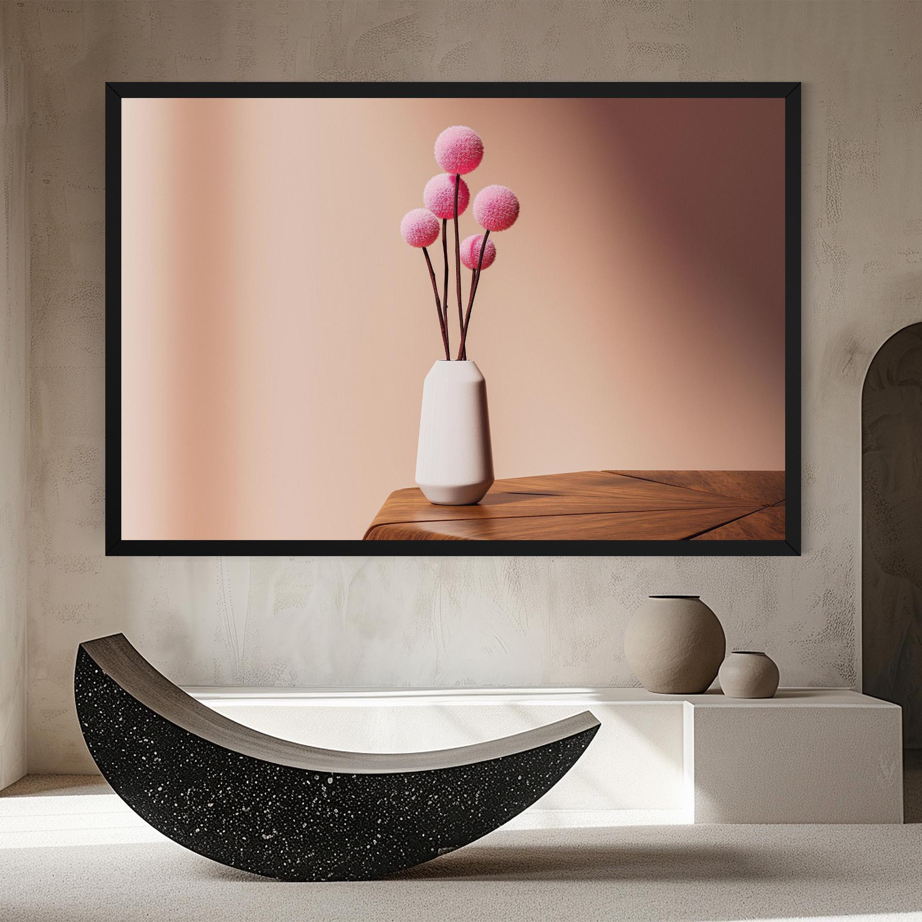 Obraz na Płótnie Pink Circle Vase mockup 8